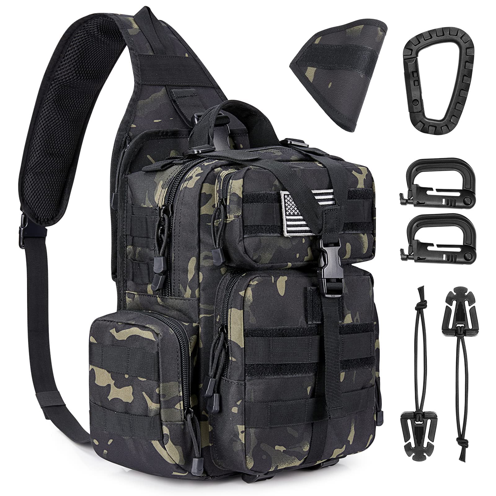 G4Free Activewear - G4Free Tactical EDC Sling Bag Backpack with Pistol Holster -D02V759A-D02V759D-D02V759B-D02V759F