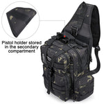 G4Free Activewear - G4Free Tactical EDC Sling Bag Backpack with Pistol Holster -D02V759D-D02V759A-D02V759F-D02V759B