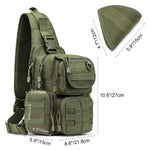 G4Free Activewear - G4Free Tactical EDC Sling Bag Pack with Pistol Holster -D02V666A-D02V666B