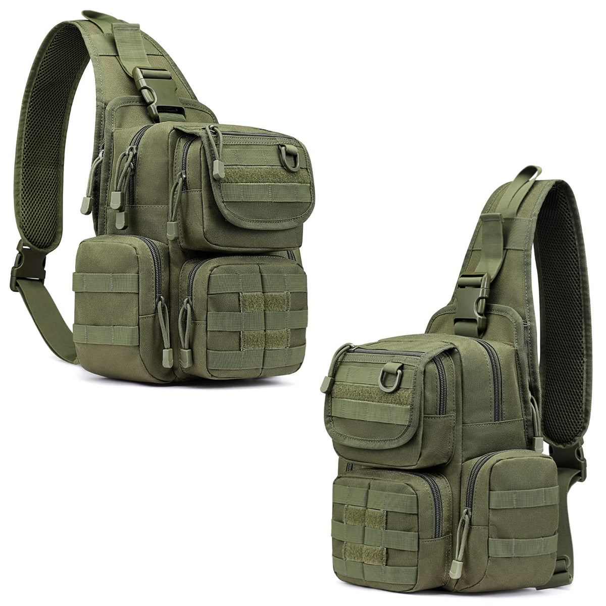 G4Free Activewear - G4Free Tactical EDC Sling Bag Pack with Pistol Holster -D02V666A-D02V666B
