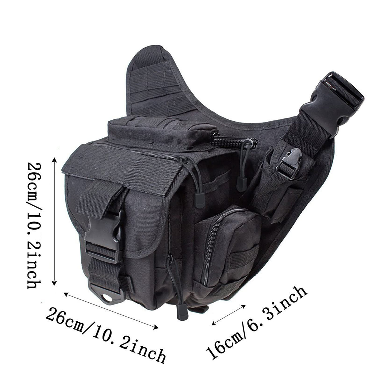 G4Free Activewear - G4Free Tactical Messenger Fishing Tackle Side Bag -D04V163A-D04V163D