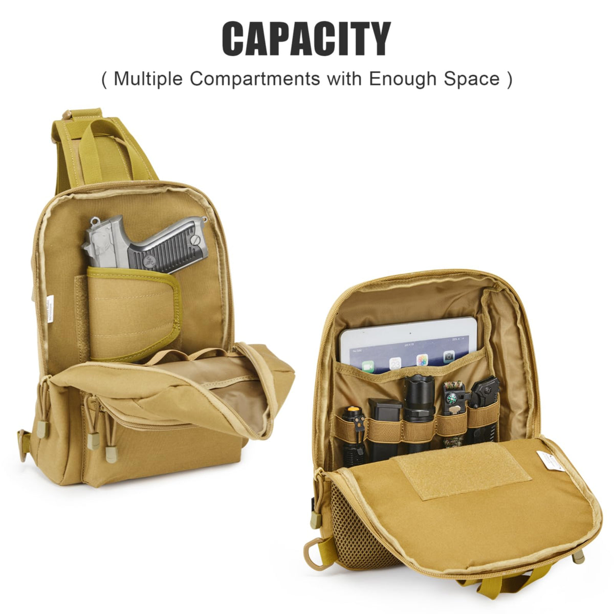 G4Free Activewear - G4Free Tactical Military Rover Shoulder Sling Pack -TN22B161B-TN22B161C-TN22B161A