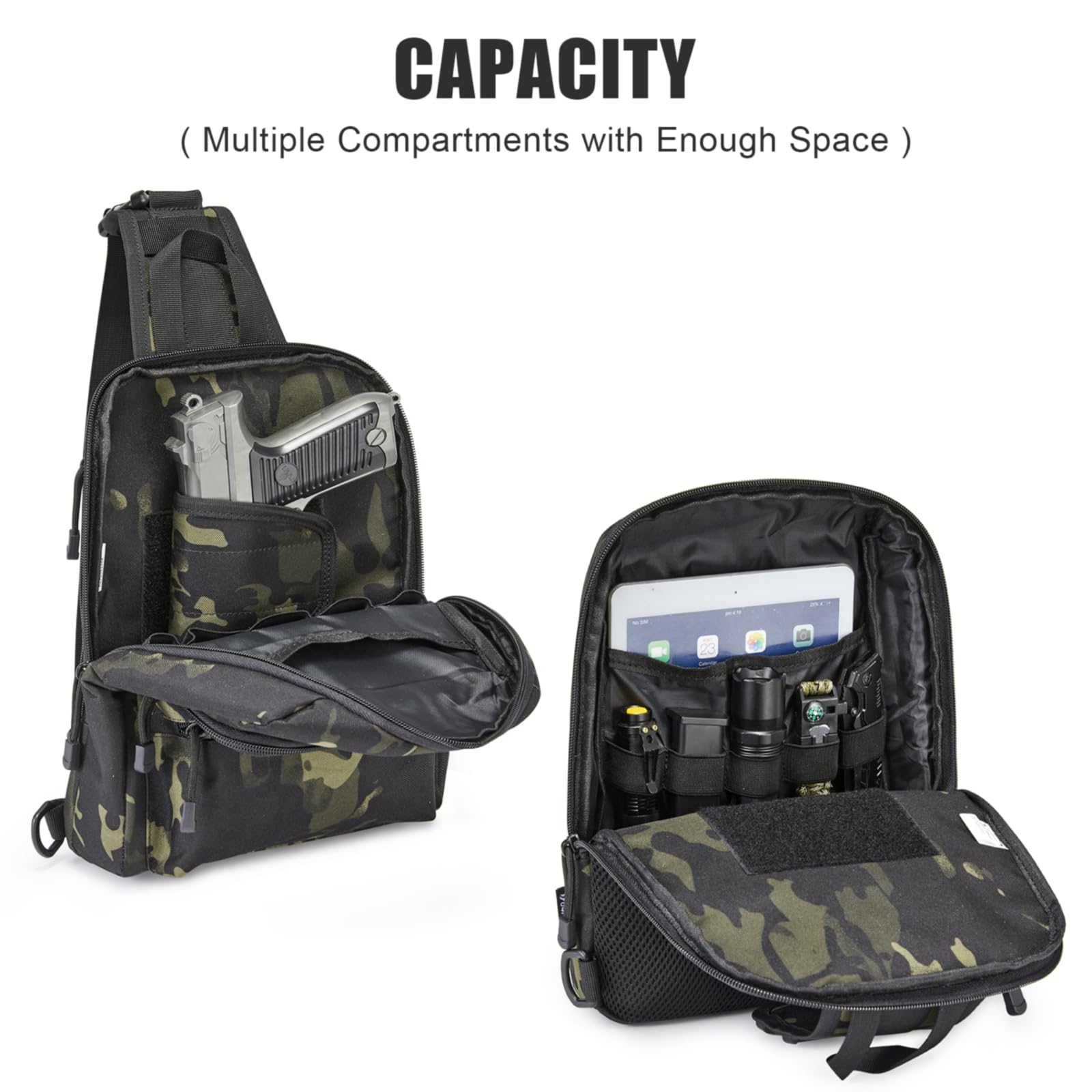 G4Free Activewear - G4Free Tactical Military Rover Shoulder Sling Pack -TN22B161B-TN22B161C-TN22B161A