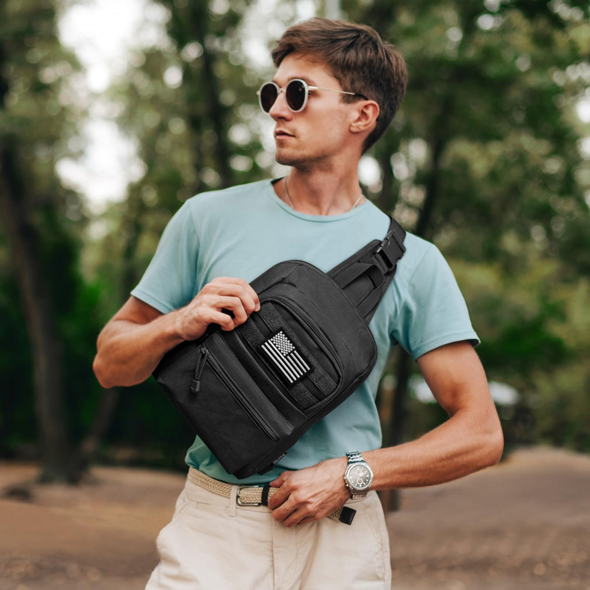 G4Free Activewear - G4Free Tactical Military Rover Shoulder Sling Pack -TN22B161B-TN22B161C-TN22B161A