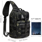 G4Free Activewear - G4Free Tactical Sling Backpack Big Molle EDC Assault Range Bag Pack Military Style for Concealed Carry -D02V676A-D02V676C