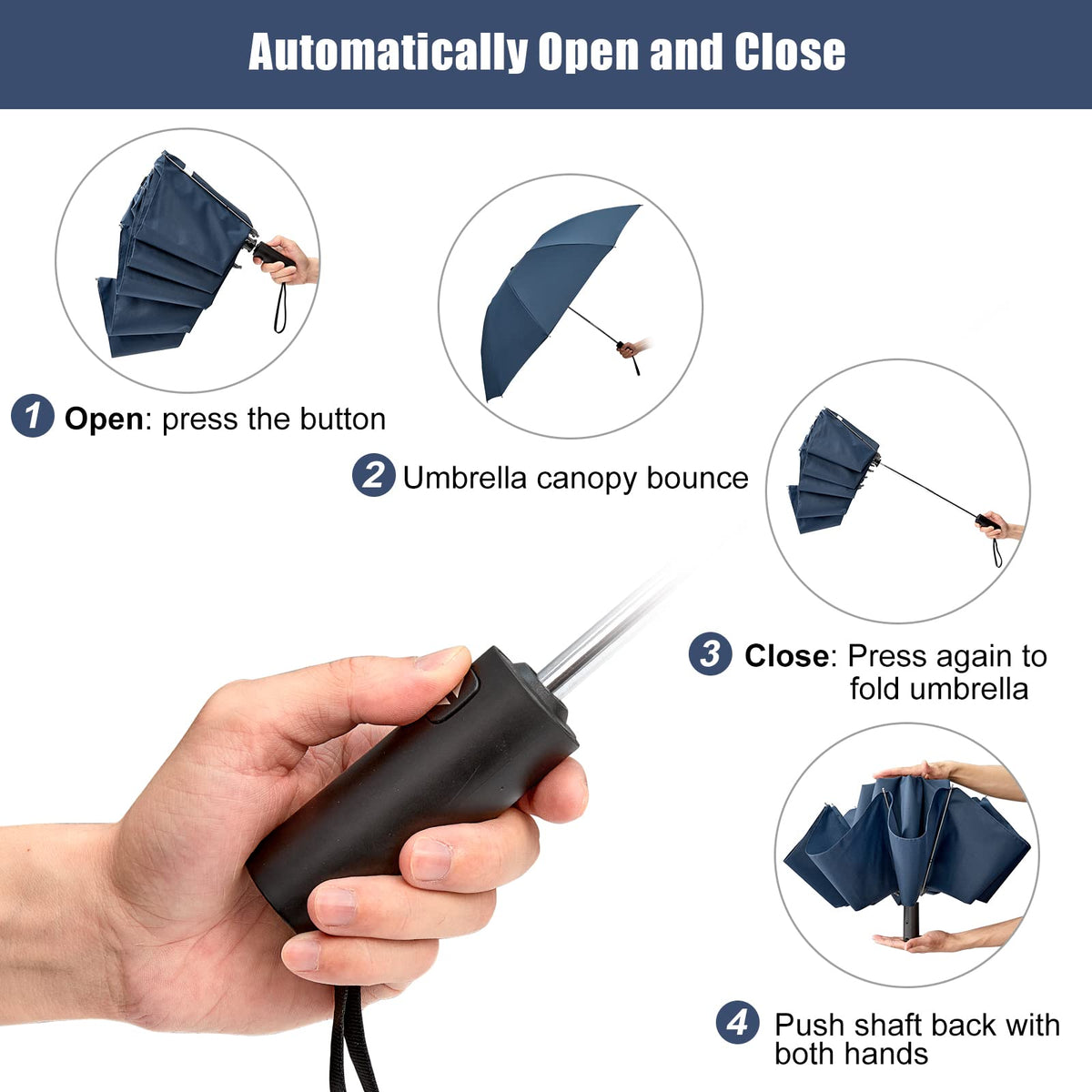 G4Free Activewear - G4Free UPF 50+ UV Protection 54 Inch Large Reverse Travel Umbrella -NT21A010B-NT21A010A-NT21A010C-NT21A010D-NT22A170A