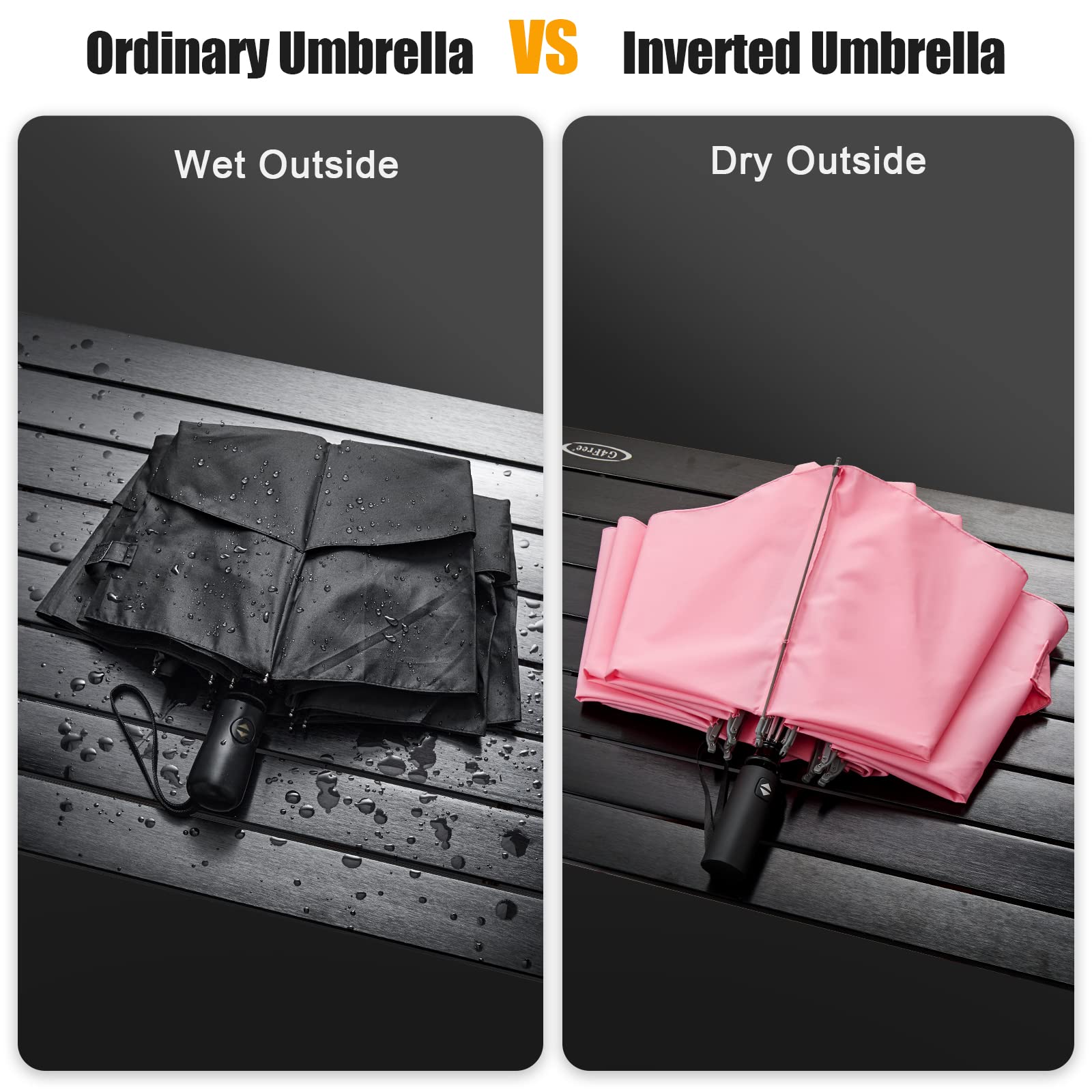 G4Free Activewear - G4Free UPF 50+ UV Protection 54 Inch Large Reverse Travel Umbrella -NT21A010B-NT21A010A-NT21A010C-NT21A010D-NT22A170A