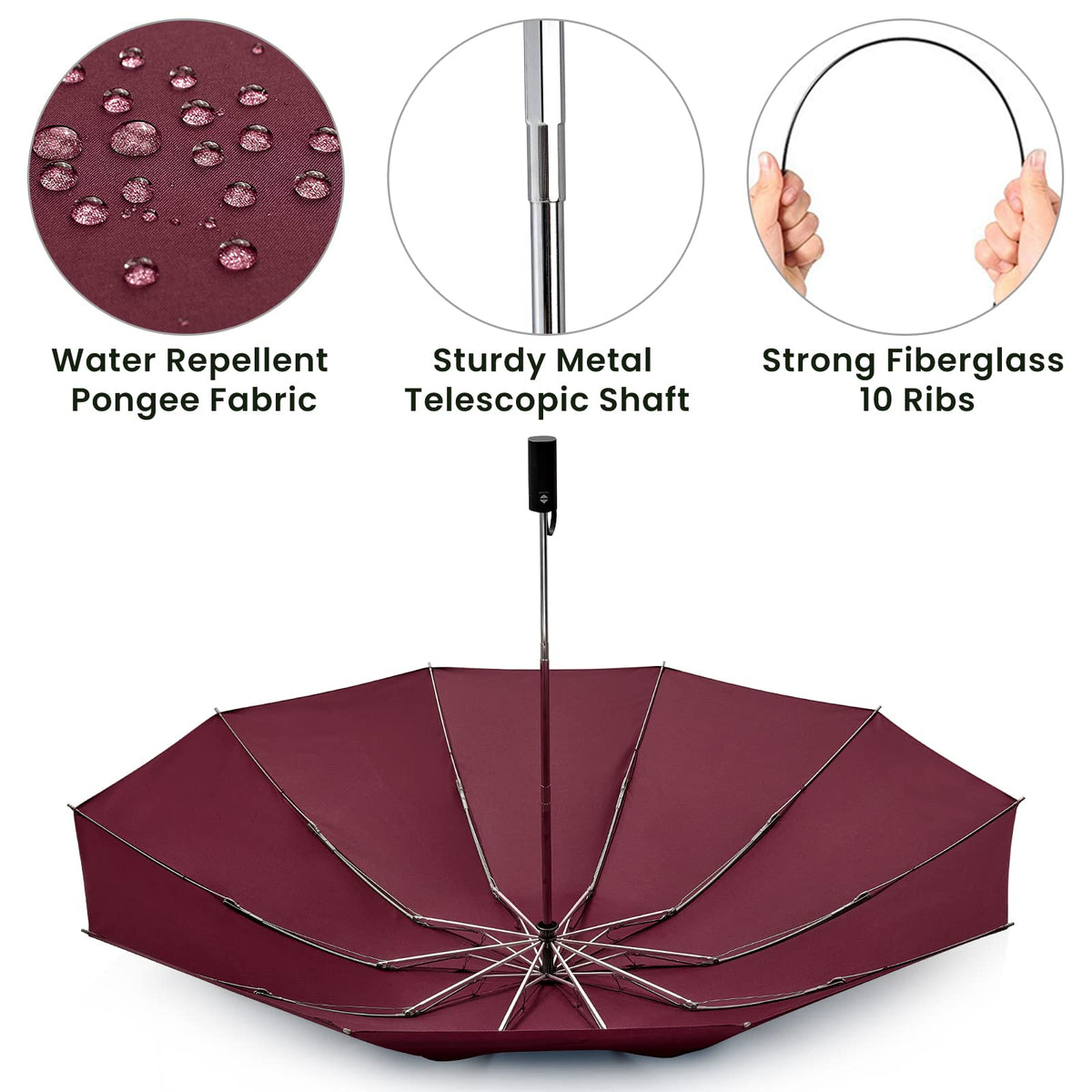 G4Free Activewear - G4Free UPF 50+ UV Protection 54 Inch Large Reverse Travel Umbrella -NT21A010B-NT21A010A-NT21A010C-NT21A010D-NT22A170A