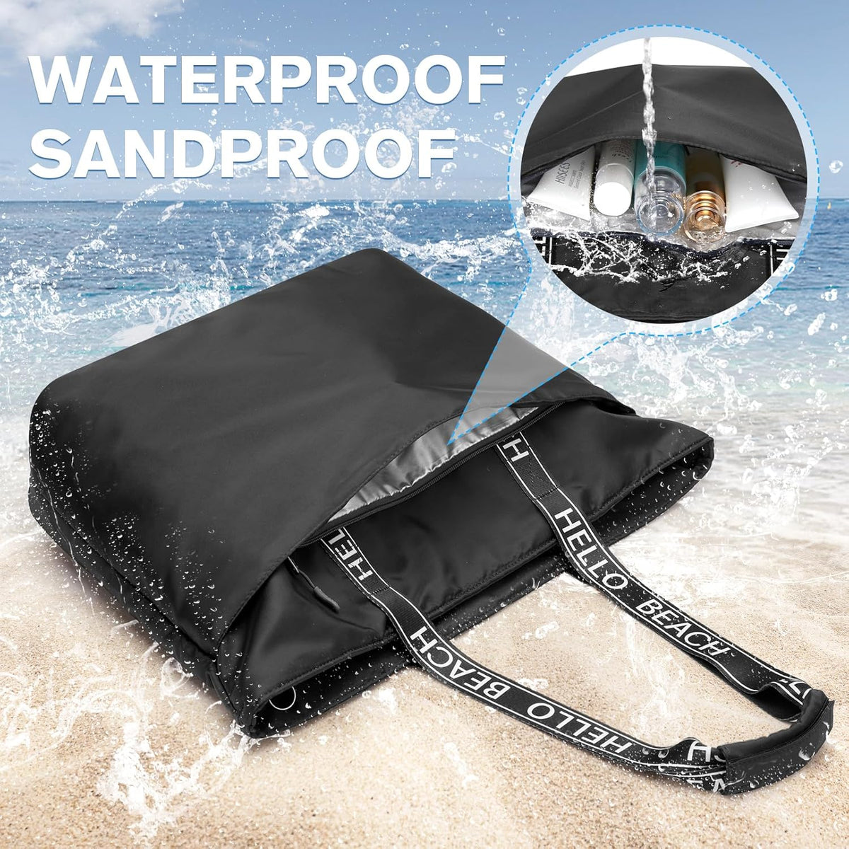 G4Free Activewear - G4Free Waterproof Women Personalized Strap Tote Bag -TN24B344A-TN24B344C-TN24B344B