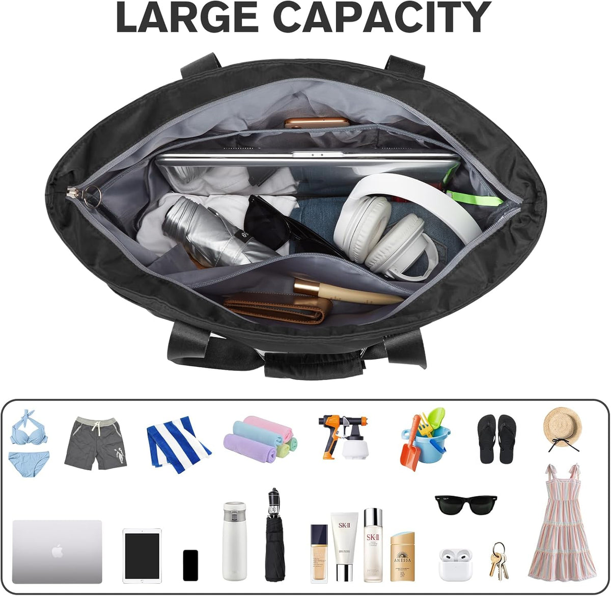 G4Free Activewear - G4Free Waterproof Women Personalized Strap Tote Bag -TN24B344B-TN24B344A-TN24B344C