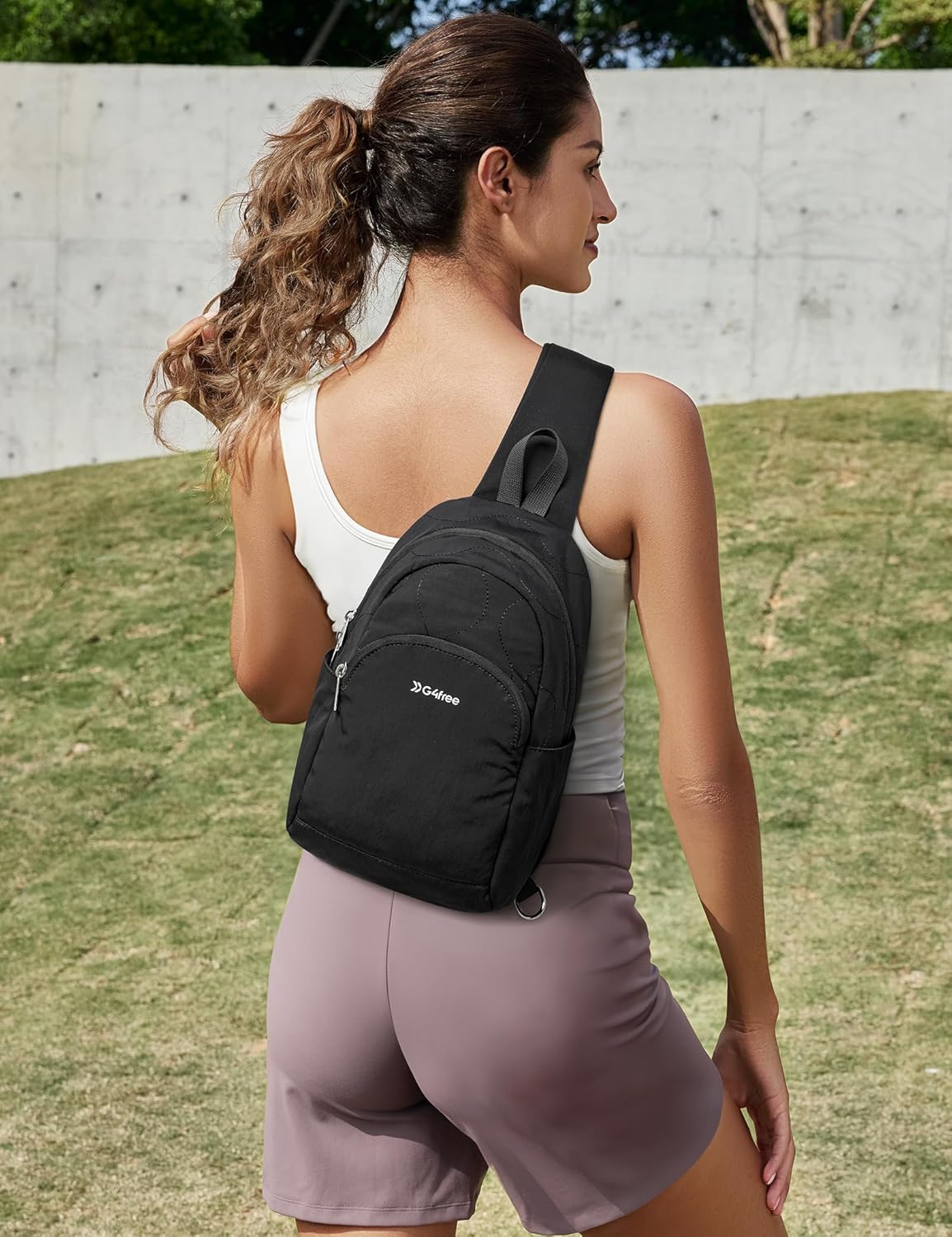G4Free Activewear - G4Free Women Crossbody Casual Sling Chest Backpack -TN24B440B-TN24B440A-TN24B440C
