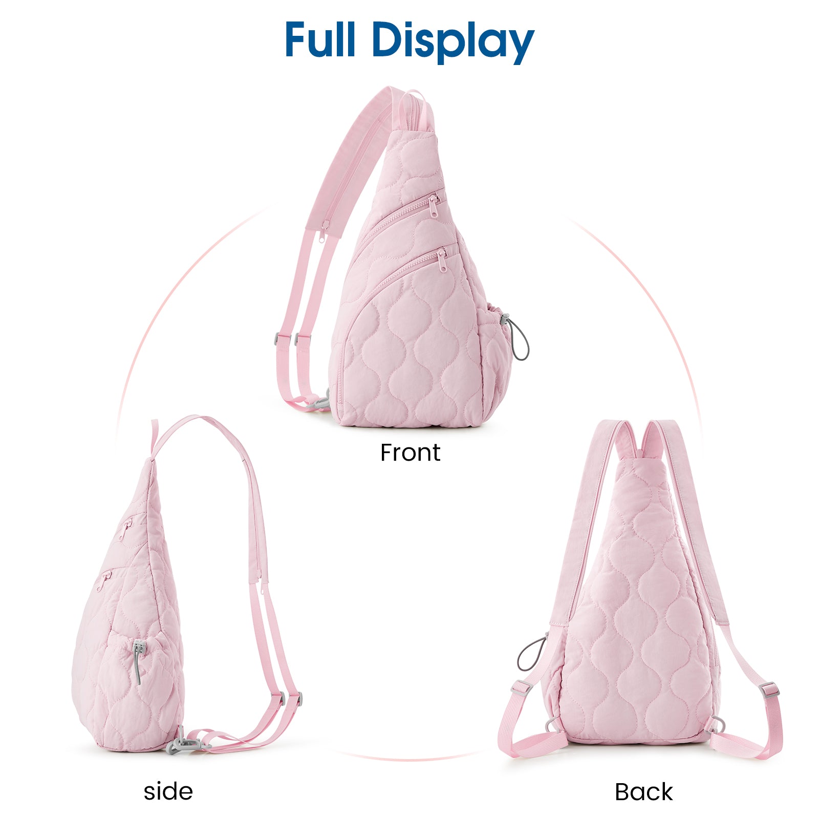 G4Free Activewear - G4Free Women Daily Outings Sling Daypack Bag -TN24B441A-TN24B441C-TN24B441B