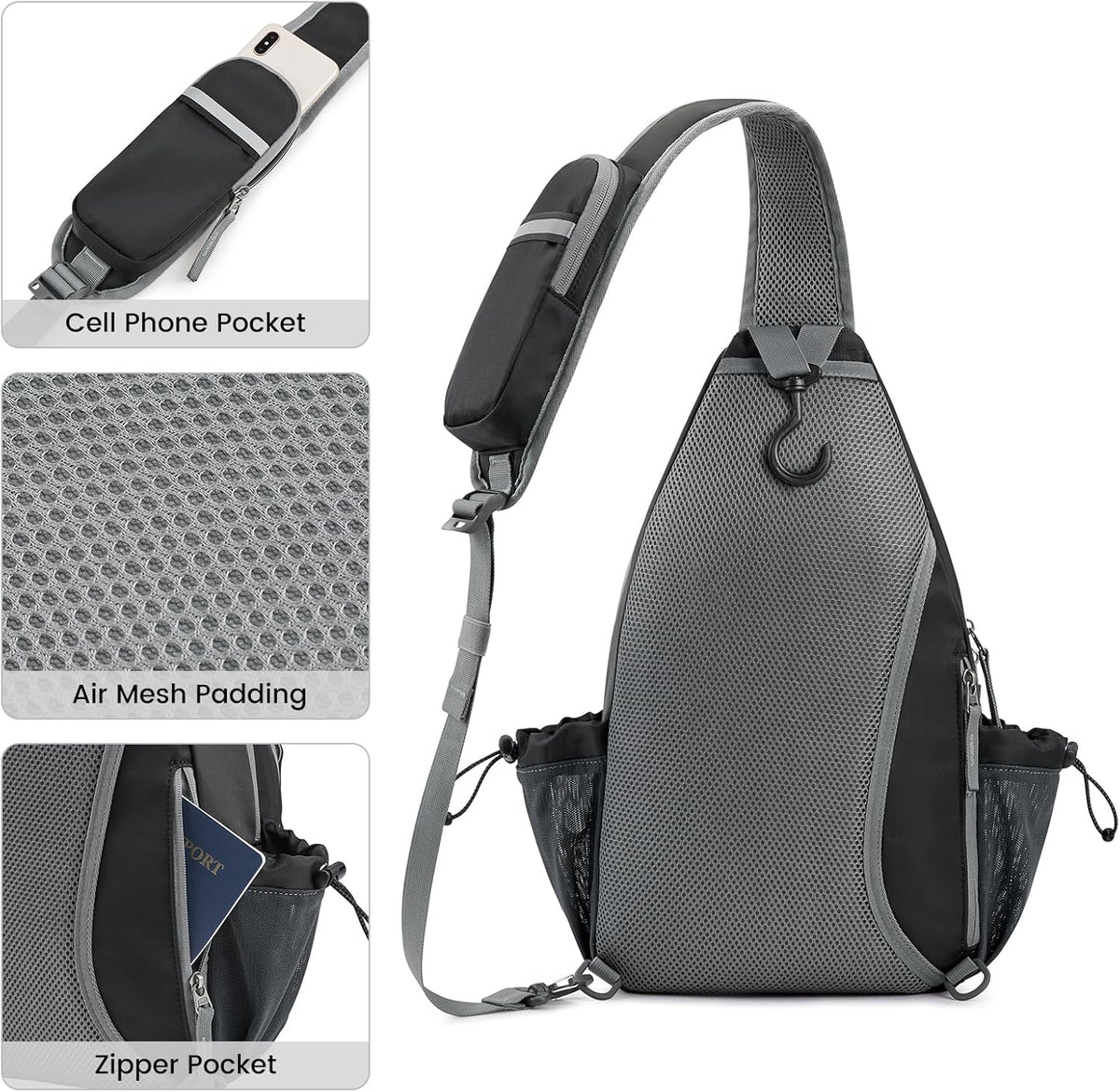 G4Free Activewear - G4Free Women Pickleball Sports Sling Bag -TN24B365A-TN24B365B-TN24B365C