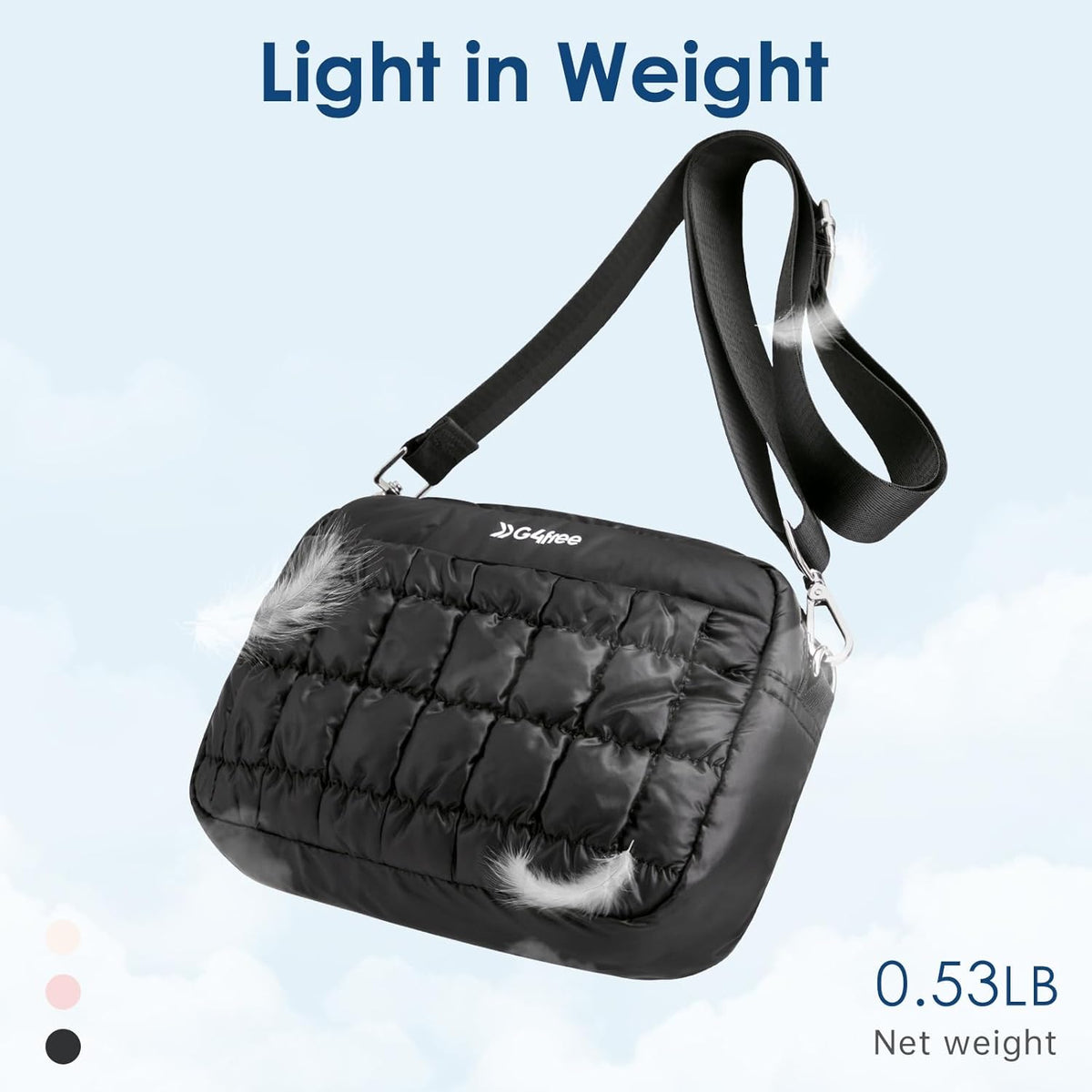 G4Free Activewear - G4Free Women Quilted Clutch Puffer Crossbody Bag -TN24B445A-TN24B445B-TN24B445C