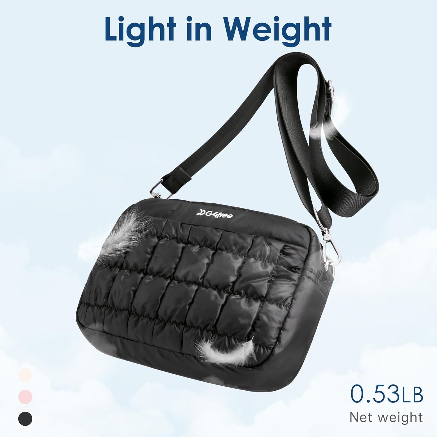 G4Free Activewear - G4Free Women Quilted Clutch Puffer Crossbody Bag -TN24B445A-TN24B445B-TN24B445C