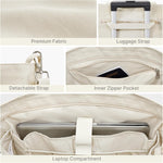 G4Free Activewear - G4free Large Zipper Canvas Tote Bag With Laptop Sleeve -TN24B474B-TN24B474C-TN24B474A