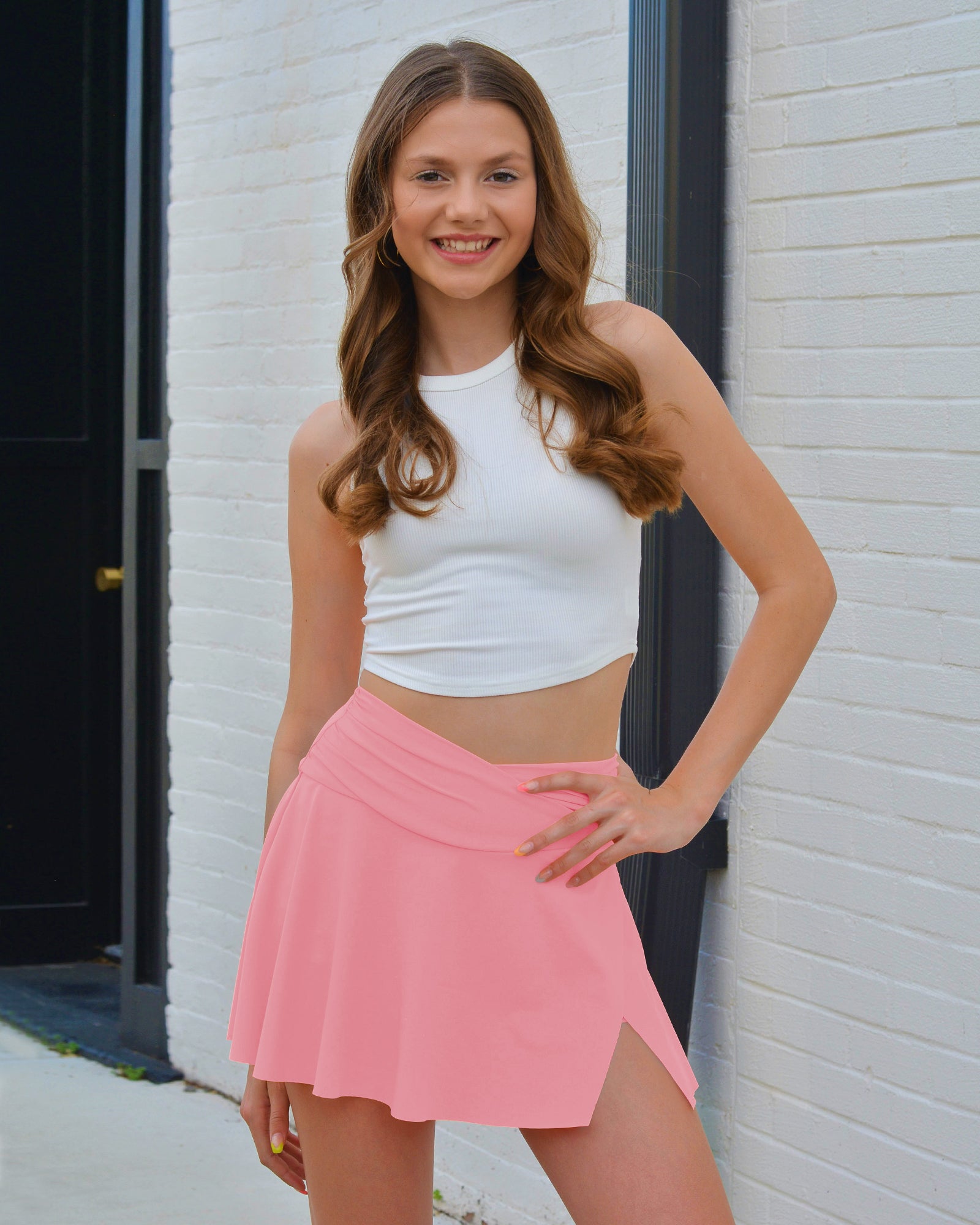 G4Free Activewear - High-Rise Athletic Golf Short Skirt -GF22H058AA-S-GF22H058AB-M-GF22H058AC-L-GF22H058AD-XL-GF22H058AE-XXL