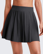 G4Free Activewear - High-Rise Pleated A Line Athletic Skorts -GF25H413DA-S-GF25H413DB-M-GF25H413DC-L-GF25H413DD-XL-GF25H413DE-XXL