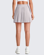 G4Free Activewear - High-Rise Pleated A Line Athletic Skorts -GF25H413DA-S-GF25H413DB-M-GF25H413DC-L-GF25H413DD-XL-GF25H413DE-XXL