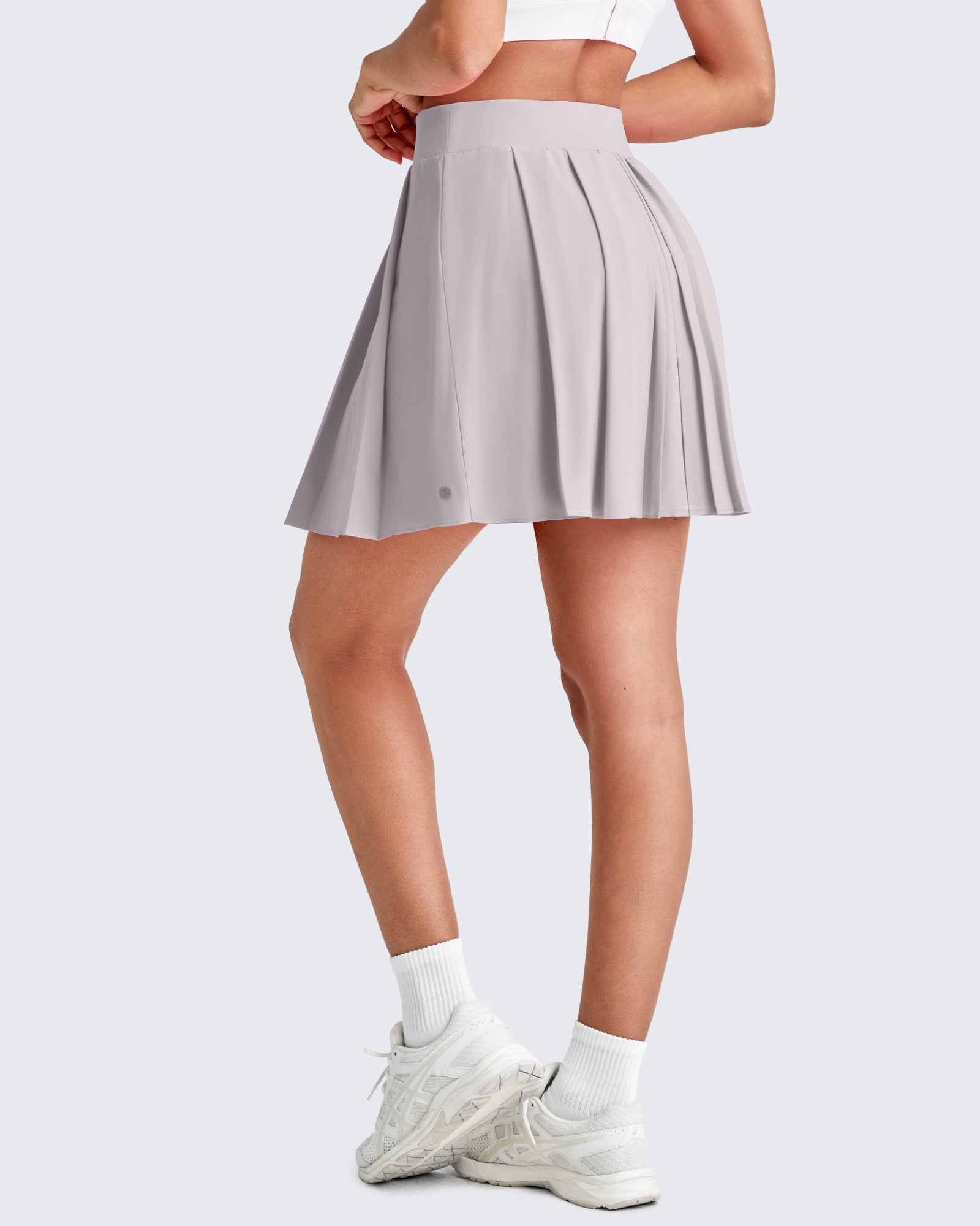 G4Free Activewear - High-Rise Pleated A Line Athletic Skorts -GF25H413DA-S-GF25H413DB-M-GF25H413DC-L-GF25H413DD-XL-GF25H413DE-XXL