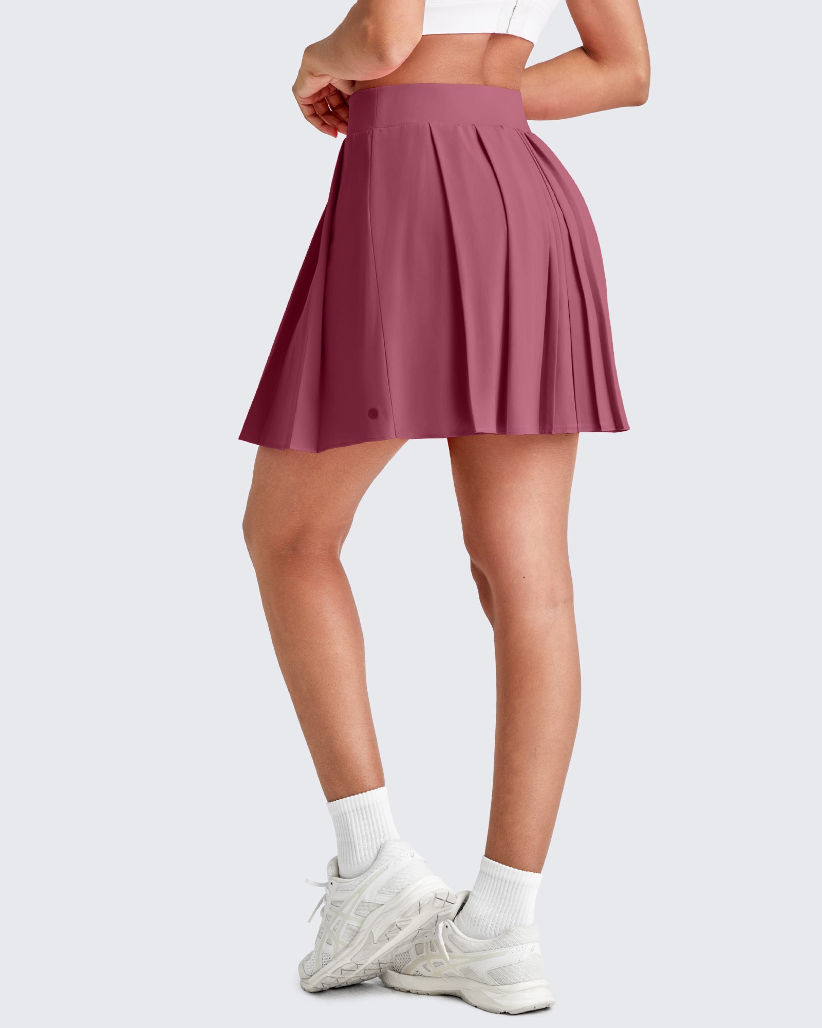 G4Free Activewear - High-Rise Pleated A Line Athletic Skorts -GF25H413DA-S-GF25H413DB-M-GF25H413DC-L-GF25H413DD-XL-GF25H413DE-XXL