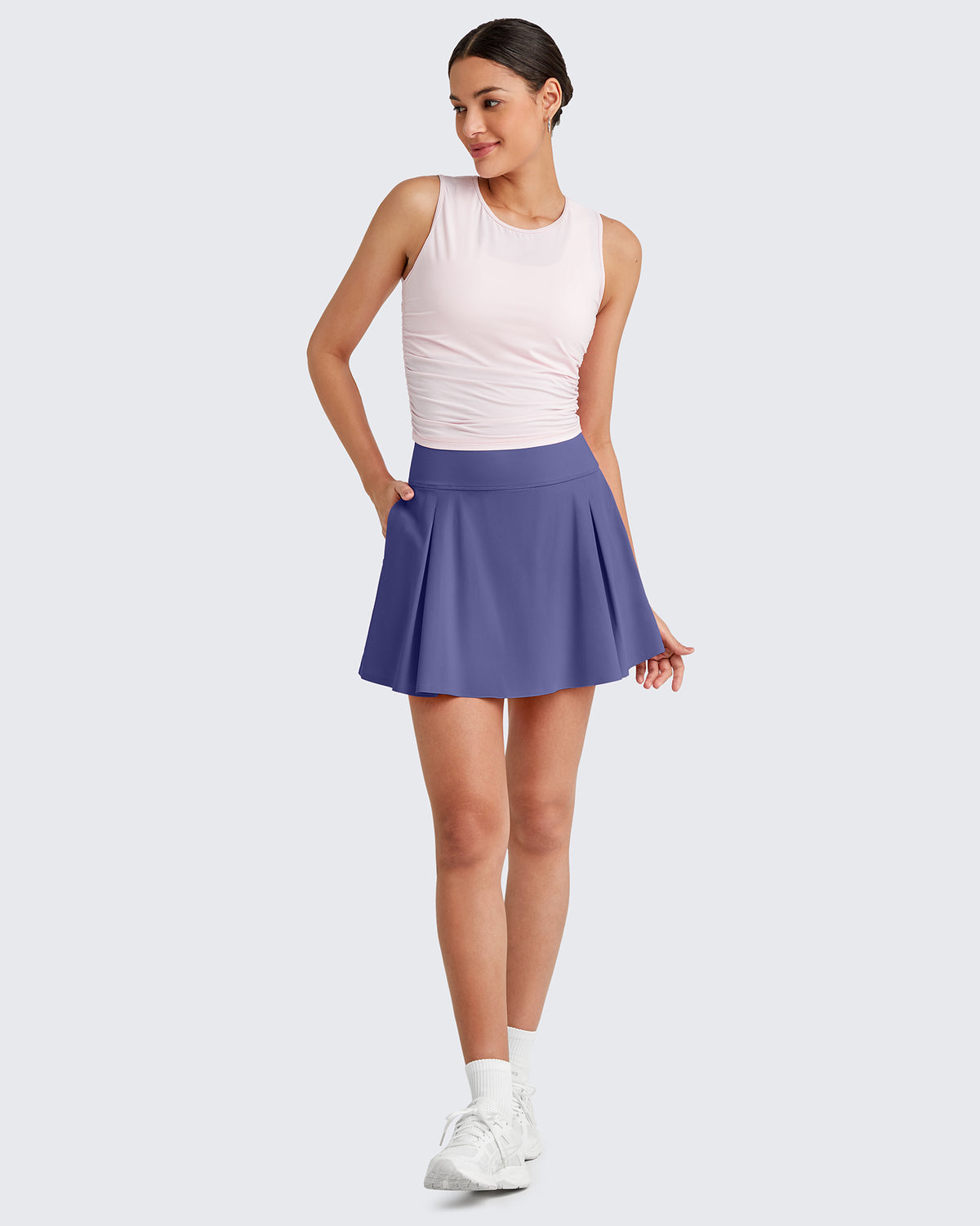 G4Free Activewear - High Waisted Athletic Golf Skorts -GF25H356AA-S-GF25H356AB-M-GF25H356AC-L-GF25H356AD-XL-GF25H356AE-XXL