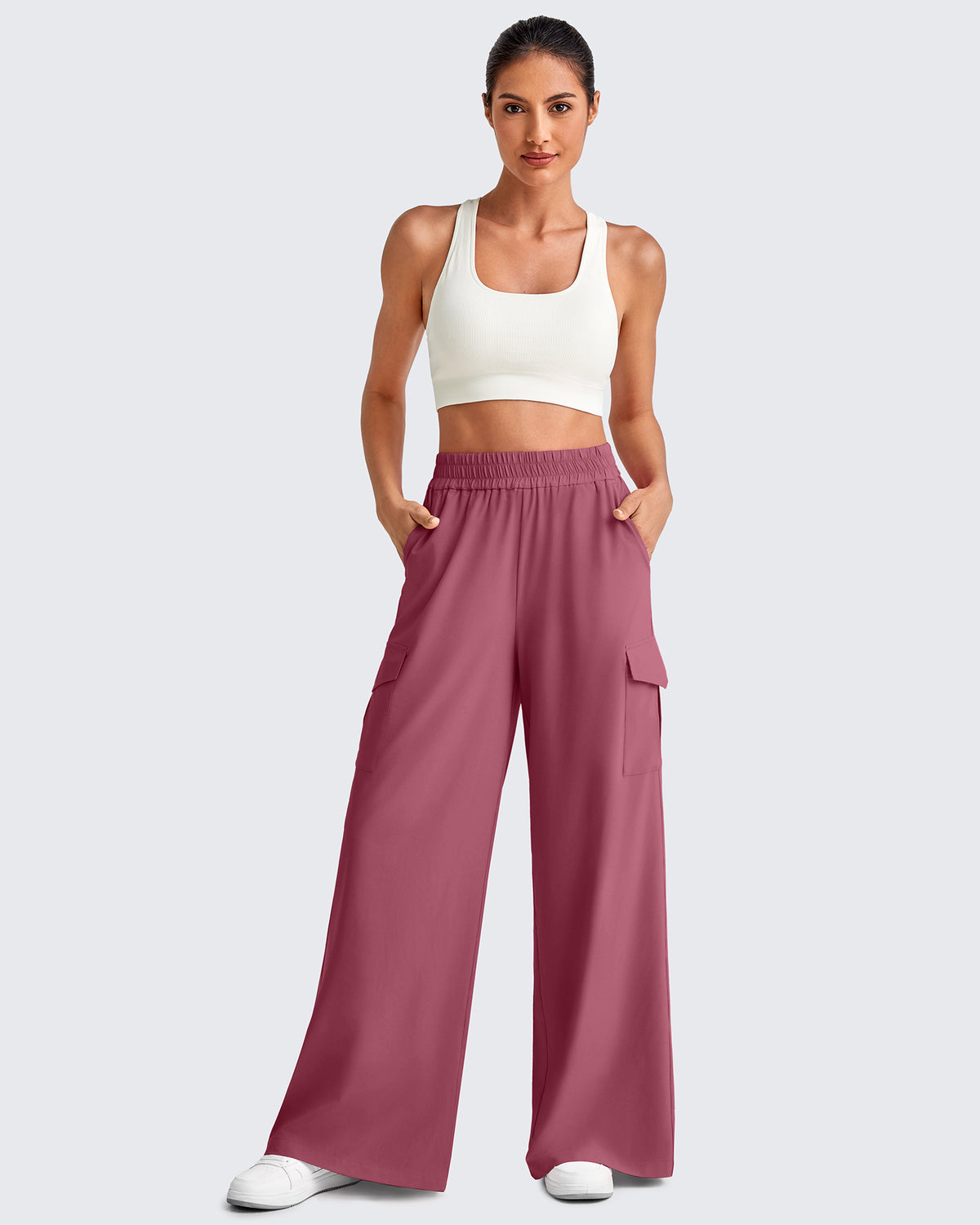 G4Free Activewear - High Waisted Wide Leg Cargo Pants -GF25J437AA-S-GF25J438AA-S-GF25J439AA-S-GF25J437AB-M-GF25J438AB-M
