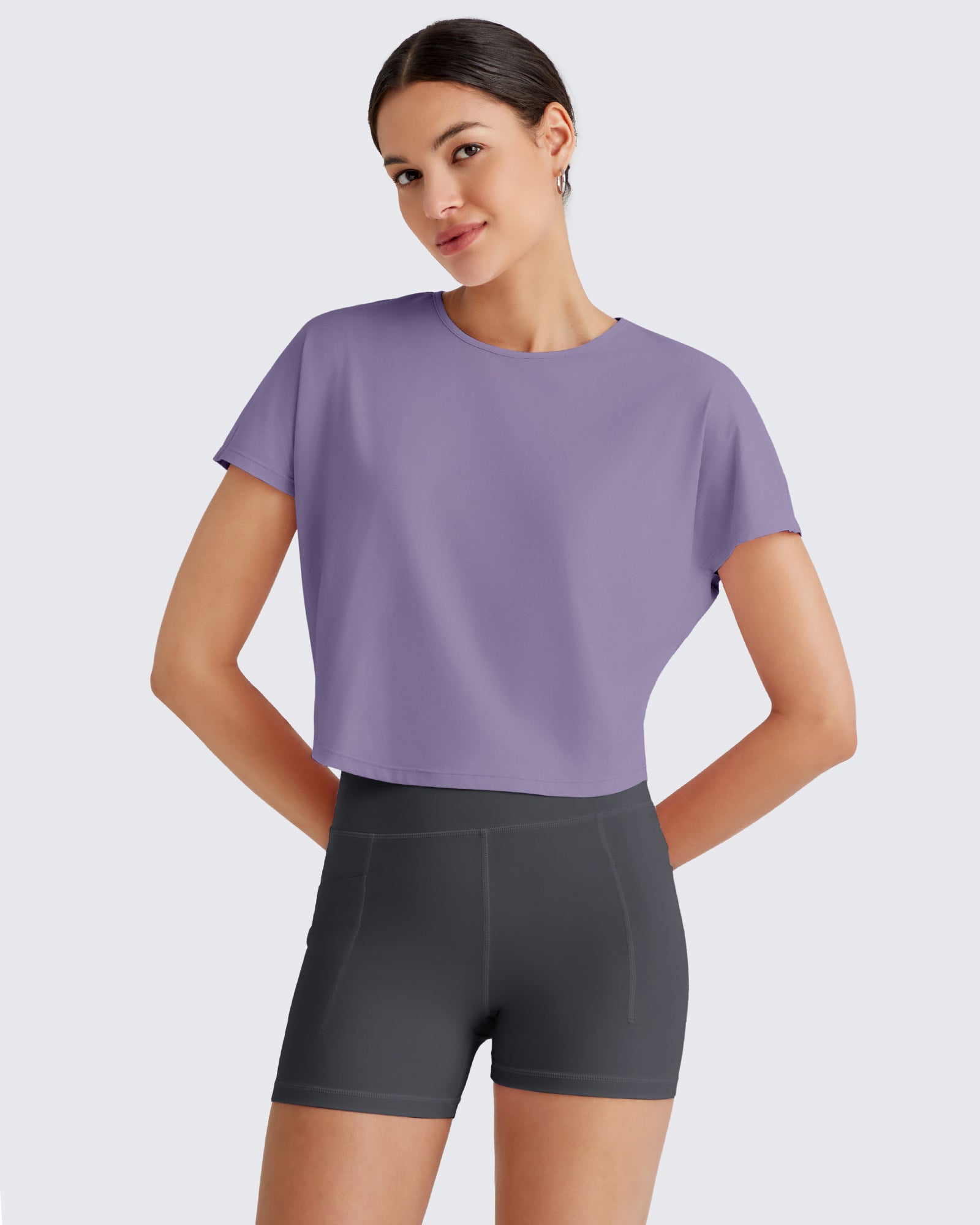 G4Free Activewear - Lightbreeze Batwing Sleeve Workout Tops -GF25K343AA-S-GF25K343AB-M-GF25K343AC-L-GF25K343AD-XL-GF25K343AF-XS