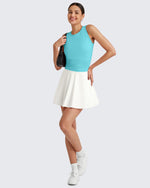 G4Free Activewear - Lightbreeze Side Ruched Sleeveless Workout Tops -GF25L322AF-XS-GF25L322AA-S-GF25L322AB-M-GF25L322AC-L-GF25L322AD-XL