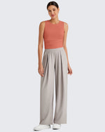 G4Free Activewear - Lightbreeze Side Ruched Sleeveless Workout Tops -GF25L322AF-XS-GF25L322AA-S-GF25L322AB-M-GF25L322AC-L-GF25L322AD-XL