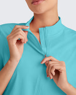 G4Free Activewear - Lightbreeze UPF 50+ Half Zip Golf Short Sleeve -GF25K340AA-S-GF25K340AB-M-GF25K340AC-L-GF25K340AD-XL-GF25K340AE-XXL