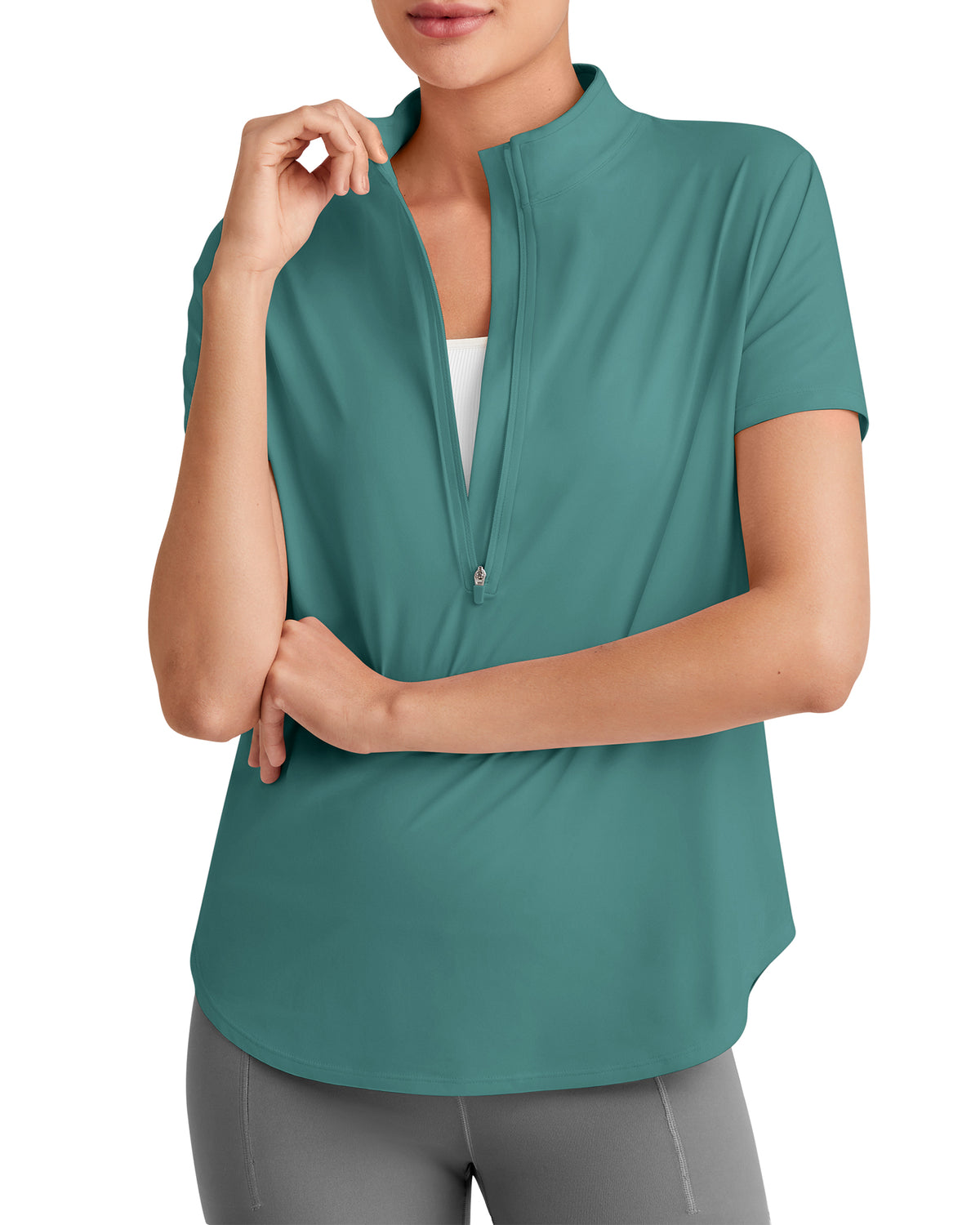 G4Free Activewear - Lightbreeze UPF 50+ Half Zip Golf Short Sleeve -GF25K340AA-S-GF25K340AB-M-GF25K340AC-L-GF25K340AD-XL-GF25K340AE-XXL