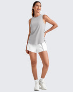 G4Free Activewear - Lightweight Athletic Sleeveless Long Tank Tops -GF25L416BA-S-GF25L416BB-M-GF25L416BC-L-GF25L416BD-XL-GF25L416BE-XXL