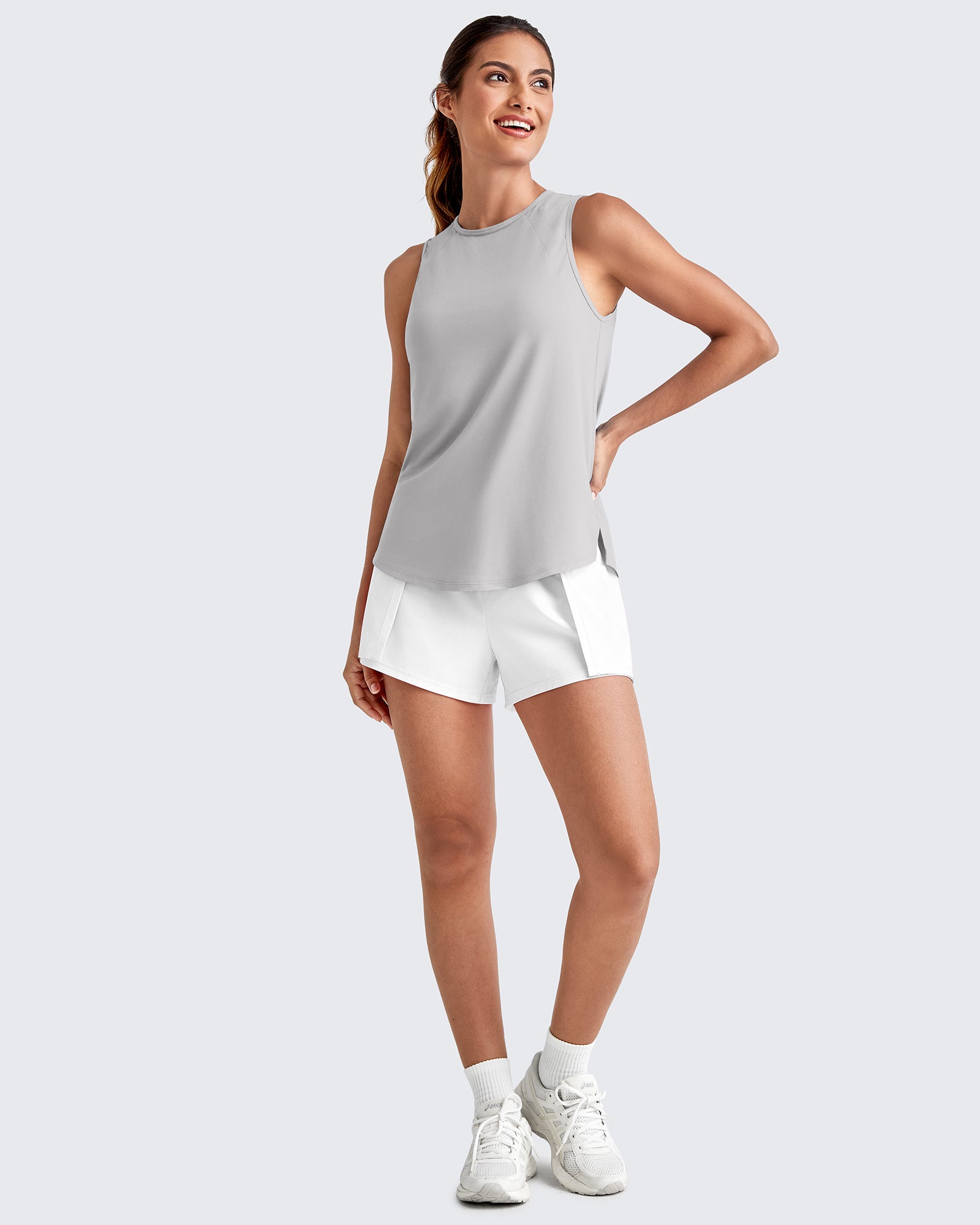 G4Free Activewear - Lightweight Athletic Sleeveless Long Tank Tops -GF25L416BA-S-GF25L416BB-M-GF25L416BC-L-GF25L416BD-XL-GF25L416BE-XXL