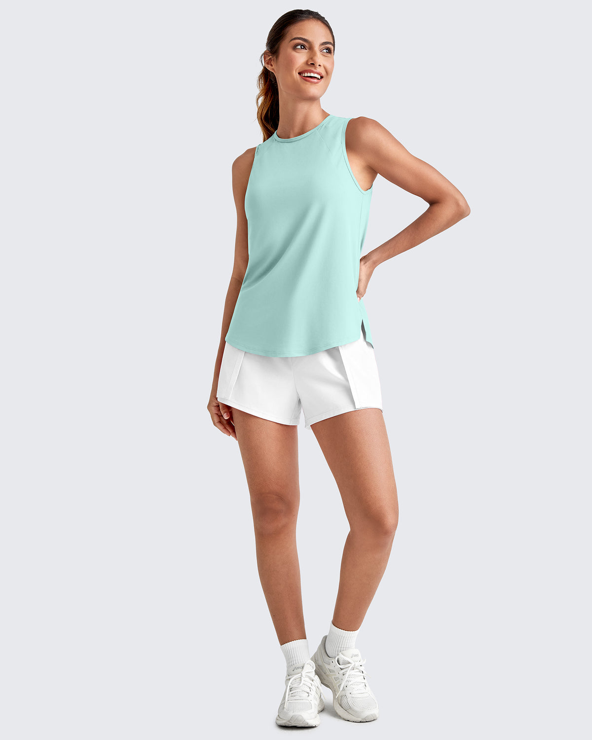 G4Free Activewear - Lightweight Athletic Sleeveless Long Tank Tops -GF25L416BA-S-GF25L416BB-M-GF25L416BC-L-GF25L416BD-XL-GF25L416BE-XXL