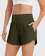 G4Free Activewear - Lightweight High-Waisted Workout Shorts 5'' -GF21E007AA-S-GF21E007AB-M-GF21E007AC-L-GF21E007AD-XL-GF21E007AE-XXL