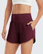 G4Free Activewear - Lightweight High-Waisted Workout Shorts 5'' -GF21E007AA-S-GF21E007AB-M-GF21E007AC-L-GF21E007AD-XL-GF21E007AE-XXL