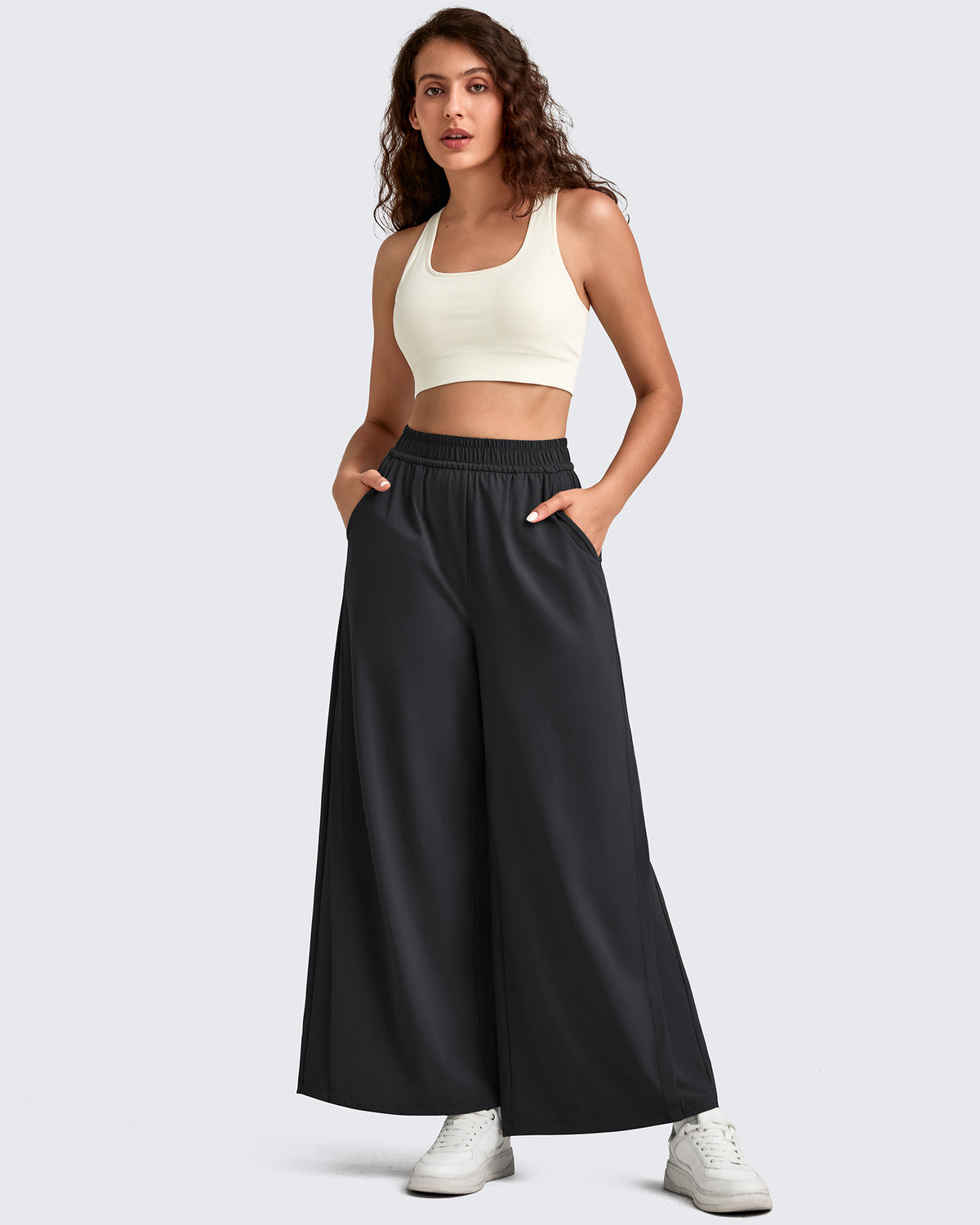 G4Free Activewear - Lightweight Wide Leg Palazzo Ankle Pants -GF25J497CA-S-GF25J498CA-S-GF25J499CA-S-GF25J497CB-M-GF25J498CB-M
