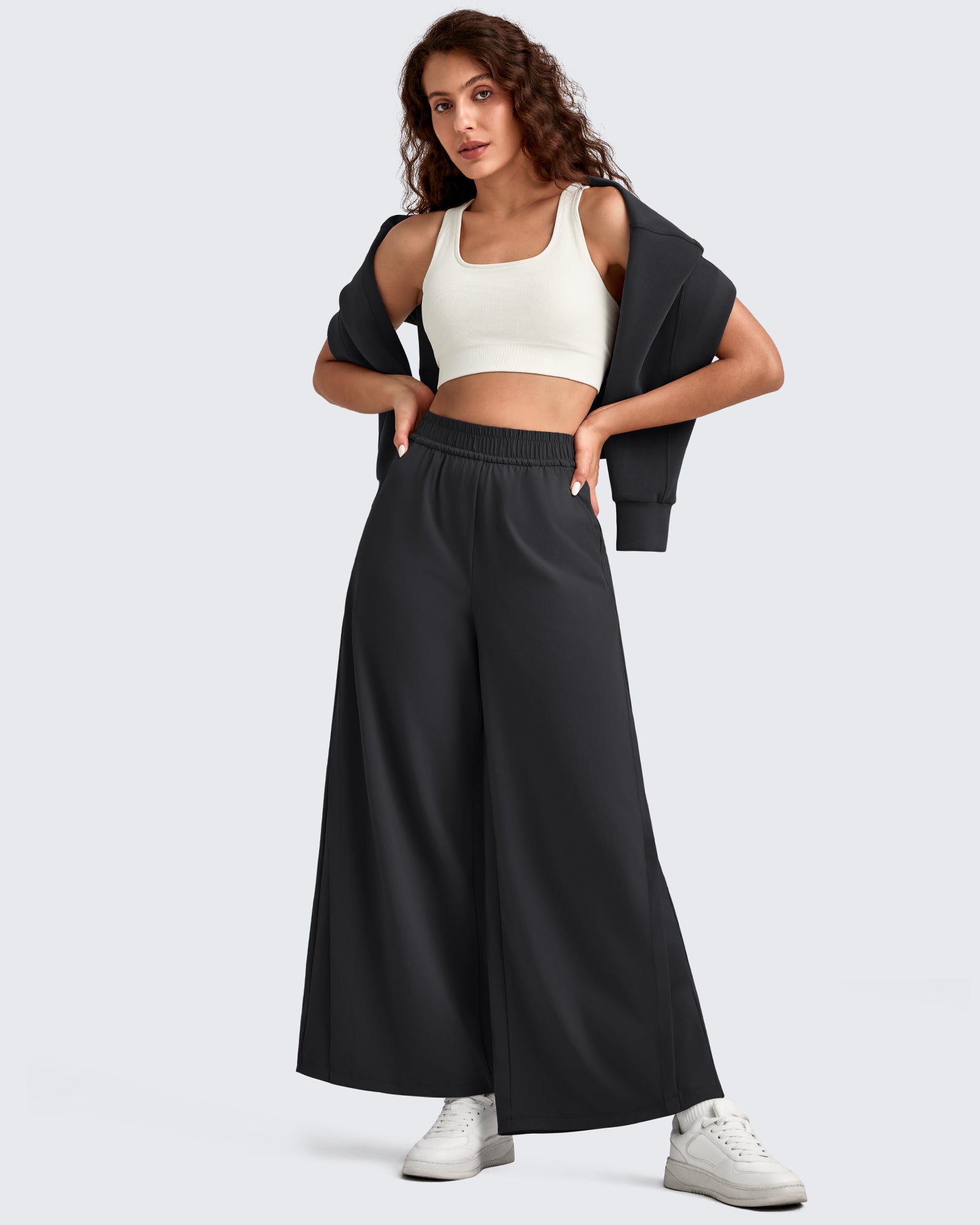 G4Free Activewear - Lightweight Wide Leg Palazzo Ankle Pants -GF25J497CA-S-GF25J498CA-S-GF25J499CA-S-GF25J497CB-M-GF25J498CB-M
