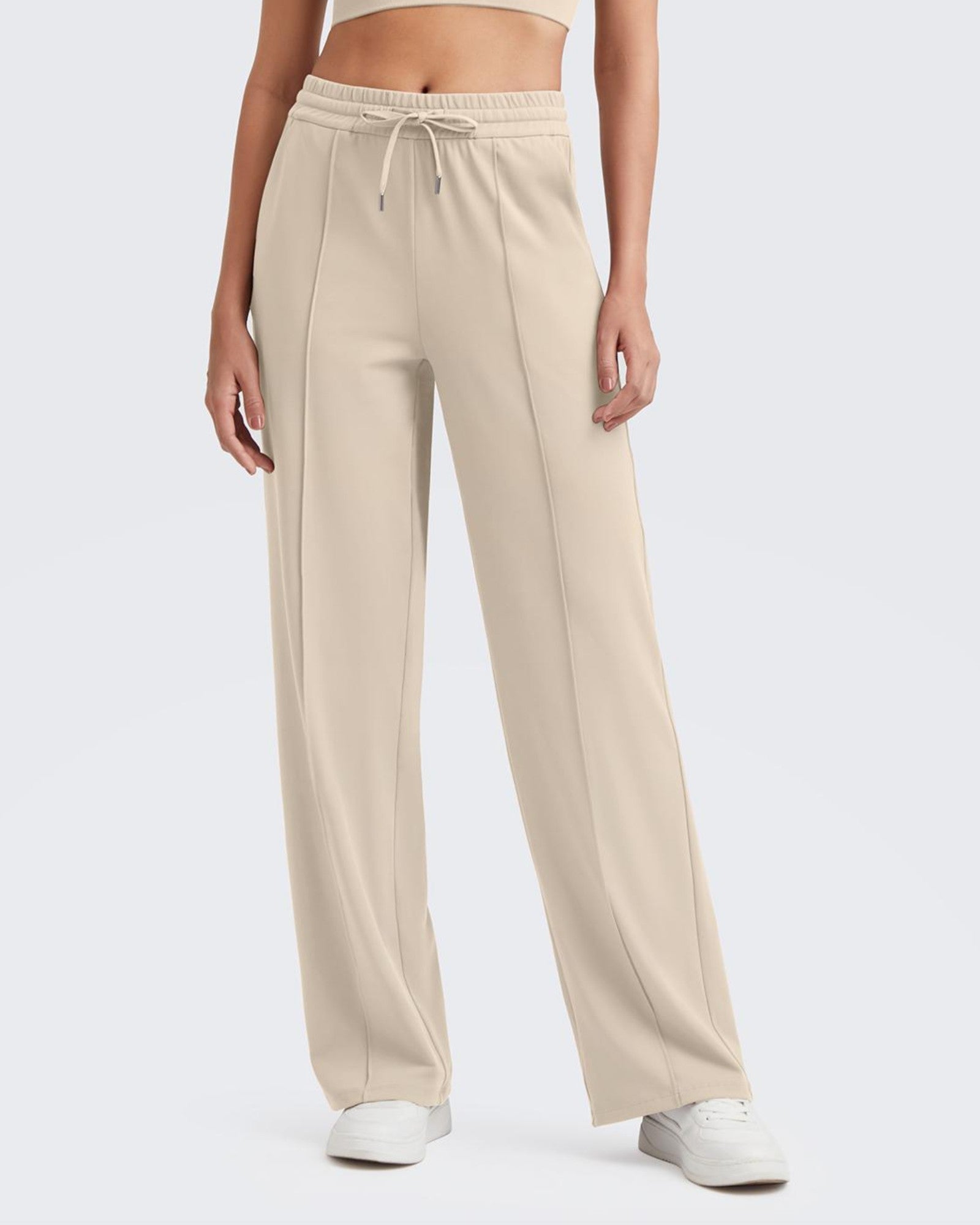 G4Free Activewear - Loose Front Pleats Drawstring Casual Pants -GF24J310AA-S-GF24J311AA-S-GF24J312AA-S-GF24J310AB-M-GF24J311AB-M