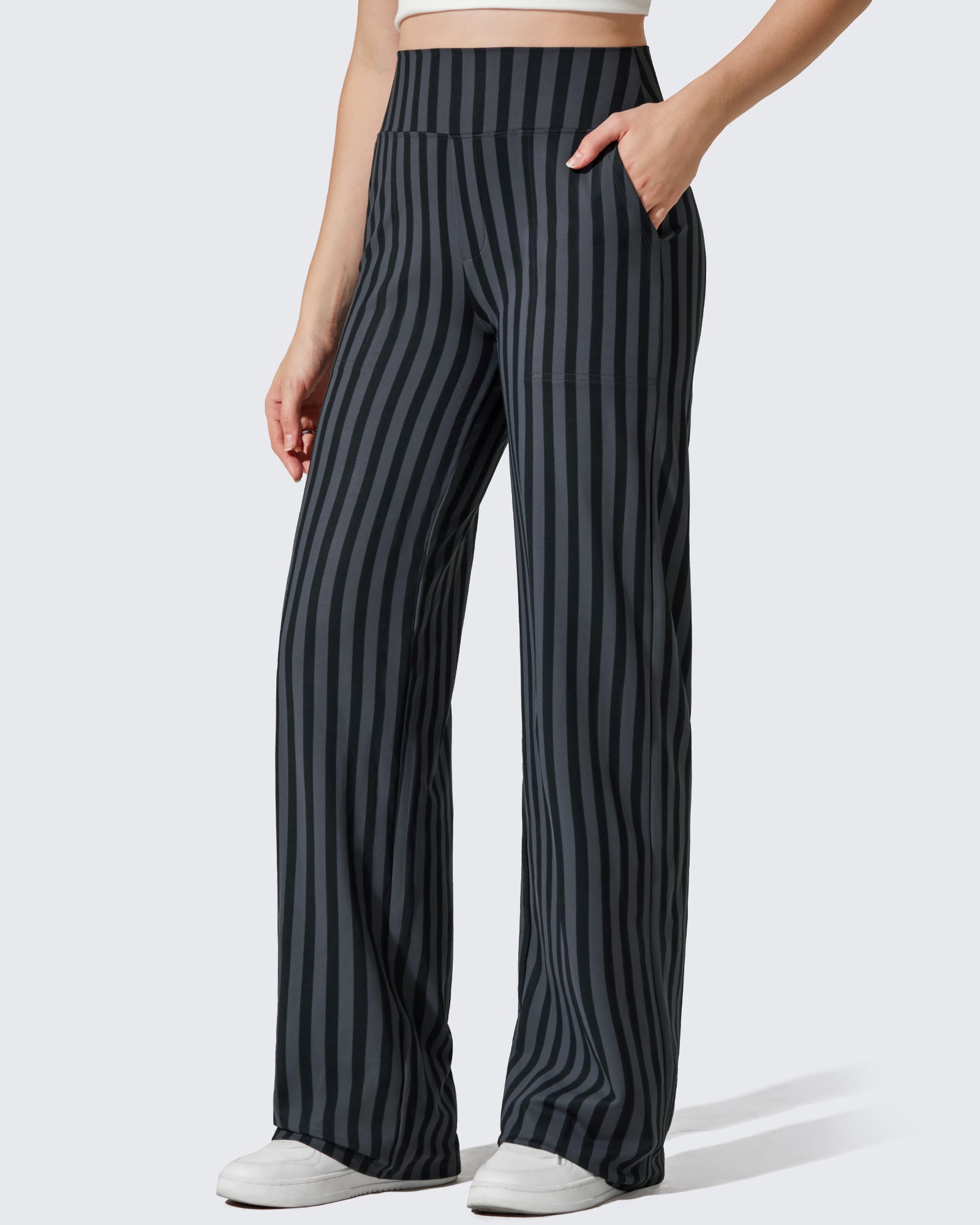 G4Free Activewear - Loose High-Waist Business Casual Striped Pants -GF23J172Z03F-XS-GF23J172Z03A-S-GF23J172Z03B-M-GF23J172Z03C-L-GF23J172Z03D-XL