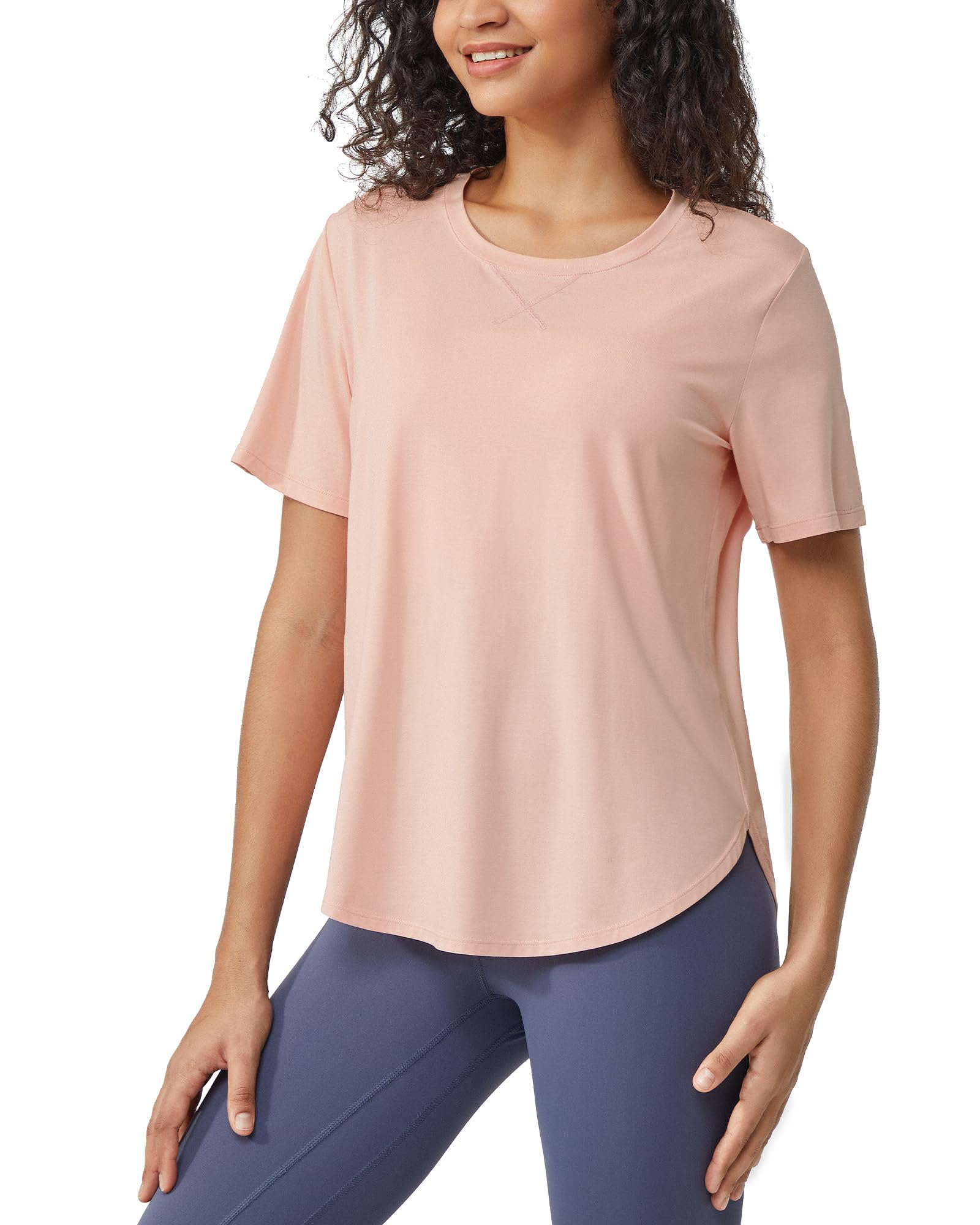 G4Free Activewear - Loose Hip Length Short Sleeve Workout Tops -GF24B198AA-S-GF24B198AB-M-GF24B198AC-L-GF24B198AD-XL-GF24B198AE-XXL