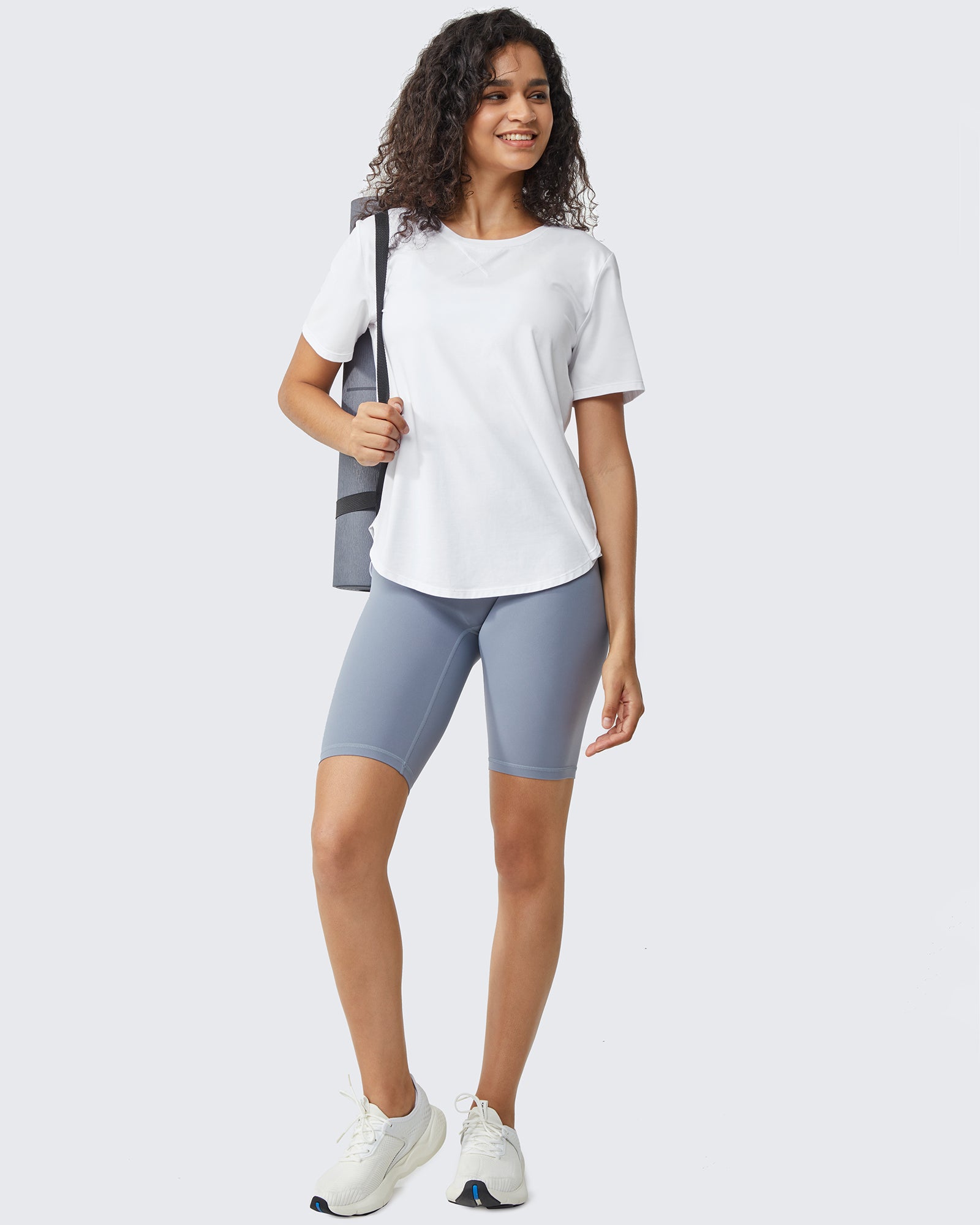 G4Free Activewear - Loose Hip Length Short Sleeve Workout Tops -GF24B198AA-S-GF24B198AB-M-GF24B198AC-L-GF24B198AD-XL-GF24B198AE-XXL