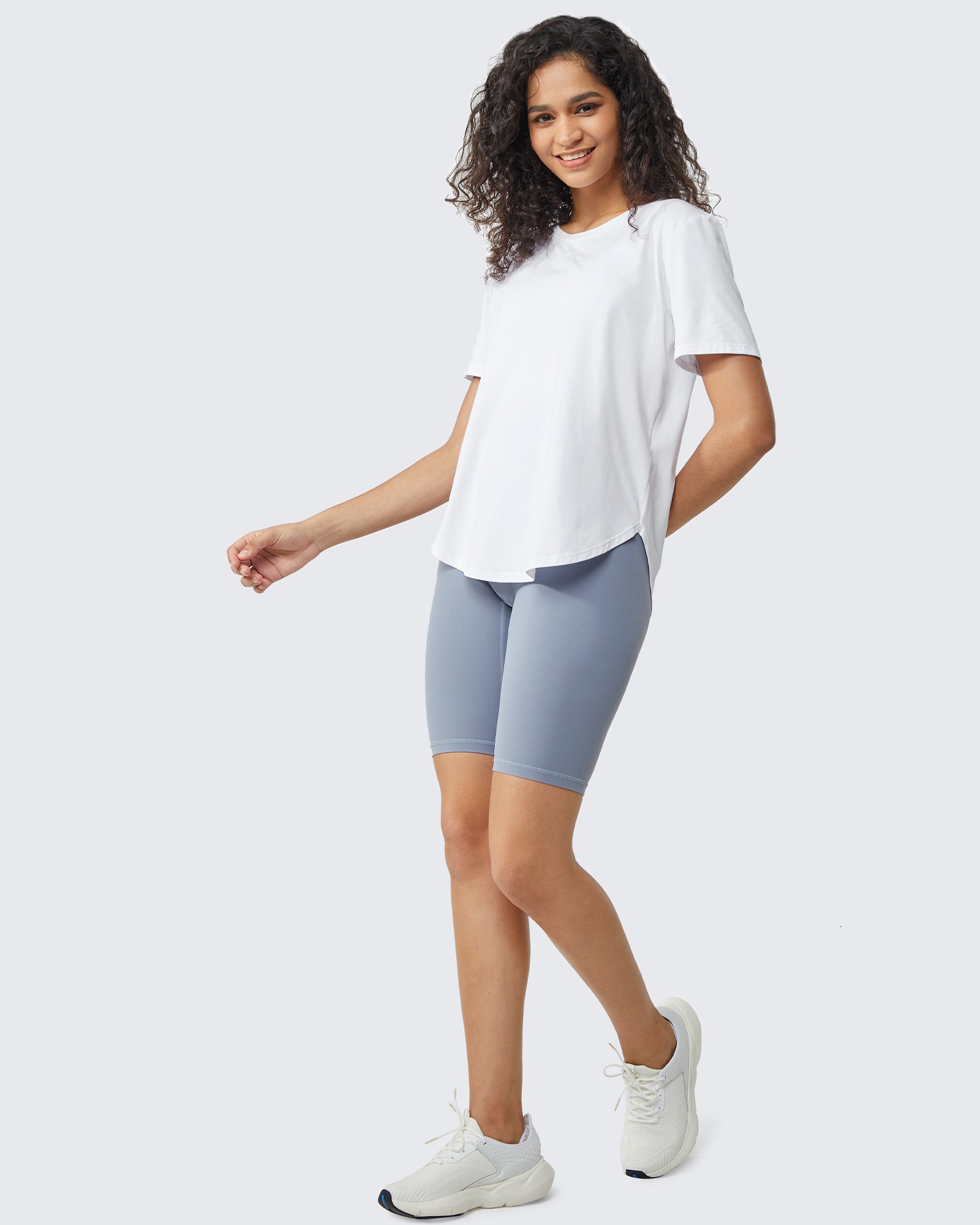 G4Free Activewear - Loose Hip Length Short Sleeve Workout Tops -GF24B198AA-S-GF24B198AB-M-GF24B198AC-L-GF24B198AD-XL-GF24B198AE-XXL