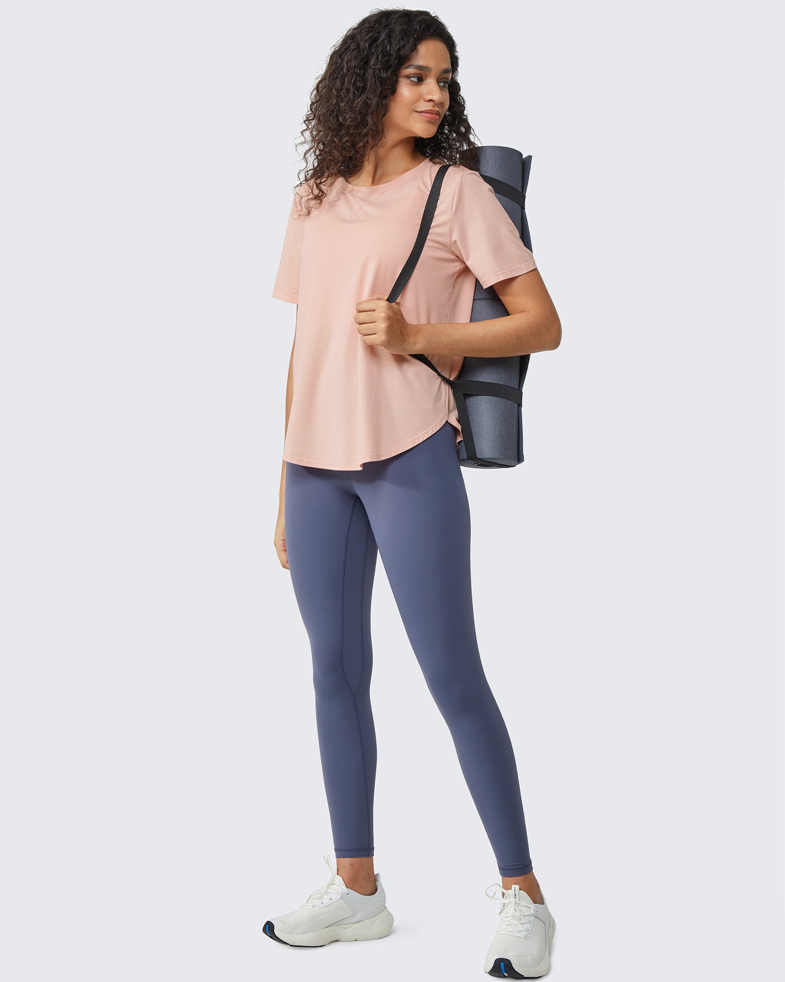 G4Free Activewear - Loose Hip Length Short Sleeve Workout Tops -GF24B198AA-S-GF24B198AB-M-GF24B198AC-L-GF24B198AD-XL-GF24B198AE-XXL