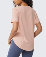 G4Free Activewear - Loose Hip Length Short Sleeve Workout Tops -GF24B198AA-S-GF24B198AB-M-GF24B198AC-L-GF24B198AD-XL-GF24B198AE-XXL