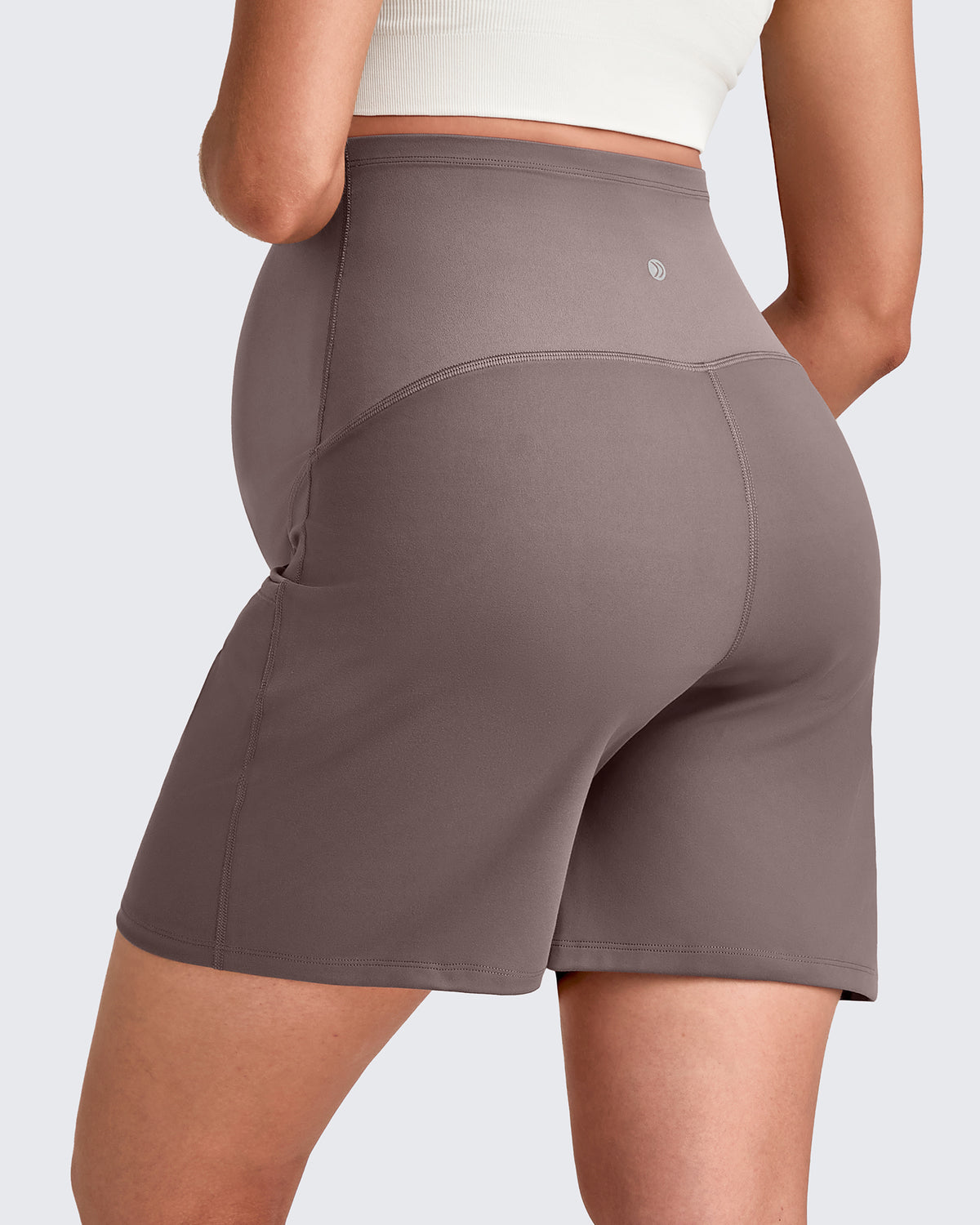 G4Free Activewear - Over The Belly Pregnancy Athletic Shorts 6'' -GF25EY556AF-XS-GF25EY556AA-S-GF25EY556AB-M-GF25EY556AC-L-GF25EY556AD-XL