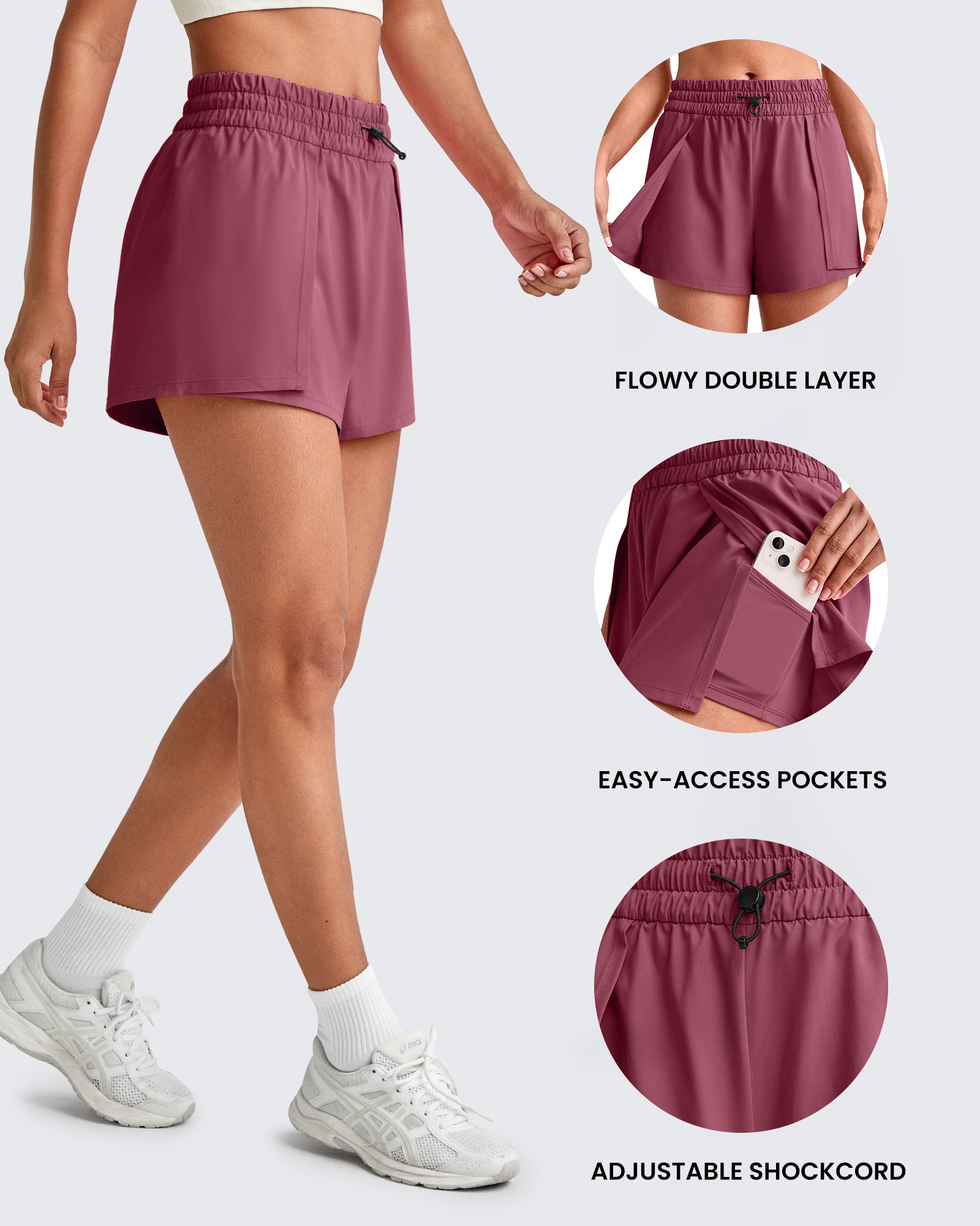 G4Free Activewear - Quick Dry 2 in 1 Athletic Running Shorts -GF25E412EA-S-GF25E412EB-M-GF25E412EC-L-GF25E412ED-XL-GF25E412EE-XXL