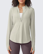 G4Free Activewear - Quick Dry High Neck Sun Half Zip Tops -GF23B126KF-XS-GF23B126KA-S-GF23B126KB-M-GF23B126KC-L-GF23B126KD-XL