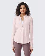 G4Free Activewear - Quick Dry High Neck Sun Half Zip Tops -GF23B126KF-XS-GF23B126KA-S-GF23B126KB-M-GF23B126KC-L-GF23B126KD-XL